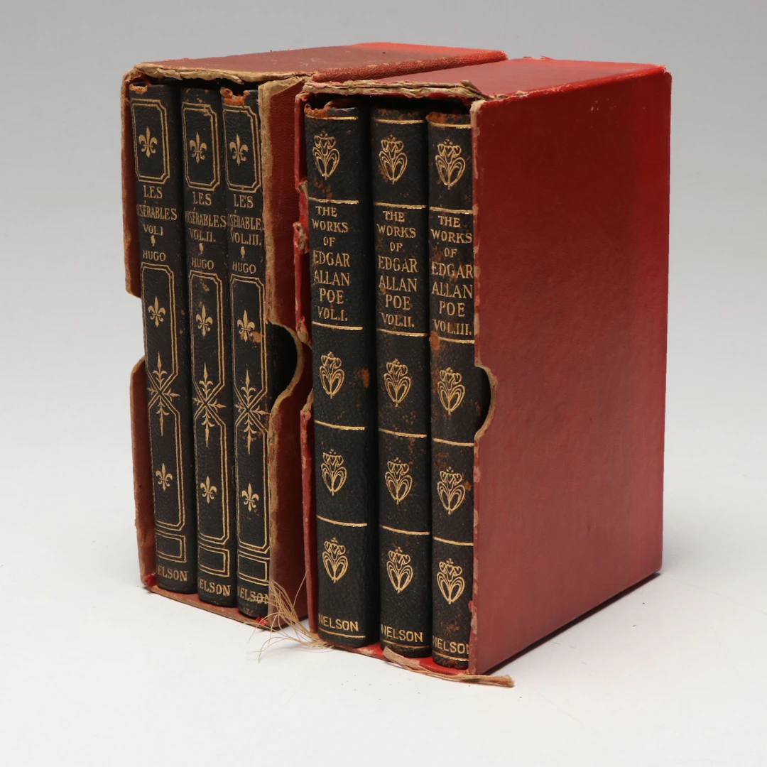 "Les Misérables" and "The Works of Edgar Allan Poe" Three-Volume Box Sets