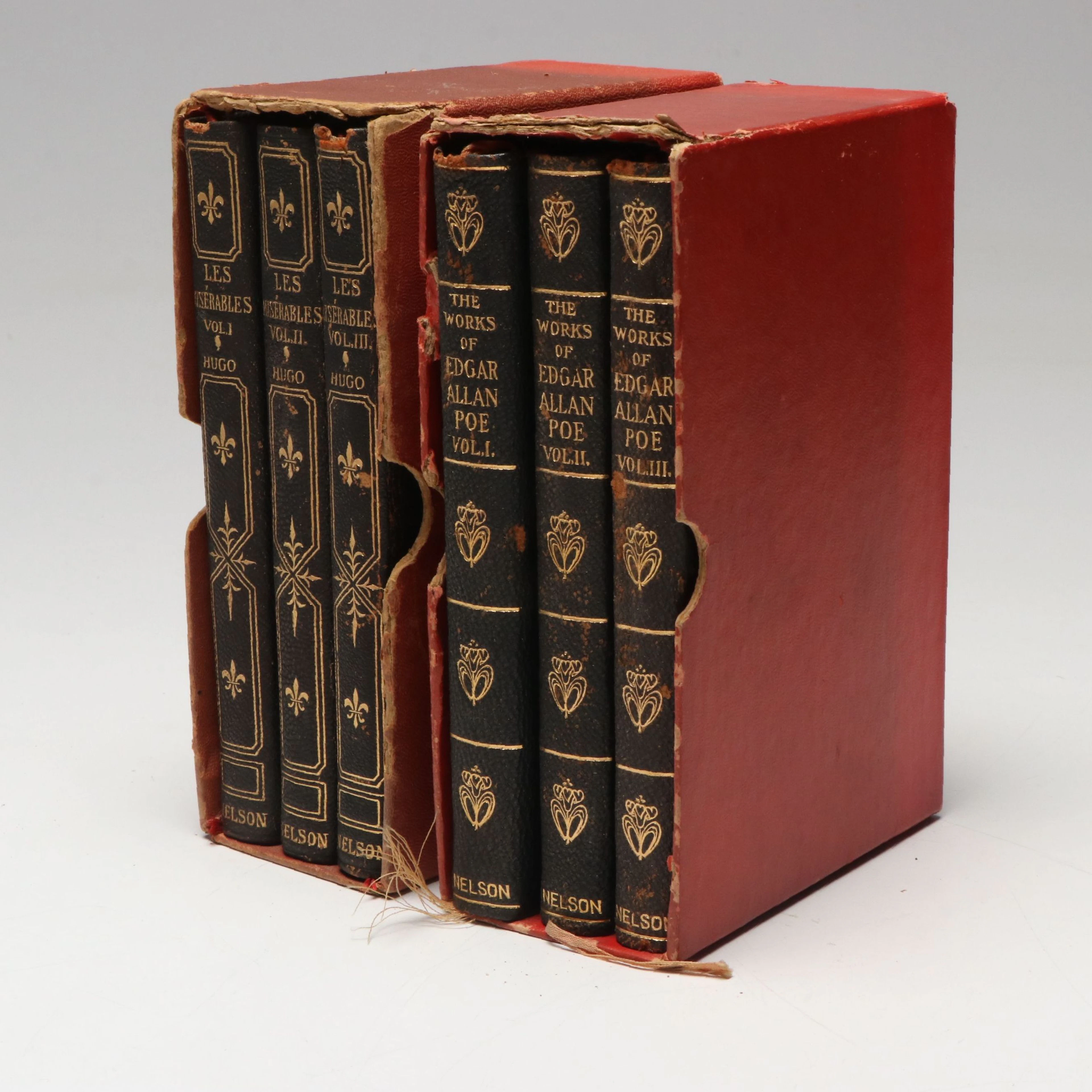 "Les Misérables" and "The Works of Edgar Allan Poe" Three-Volume Box Sets