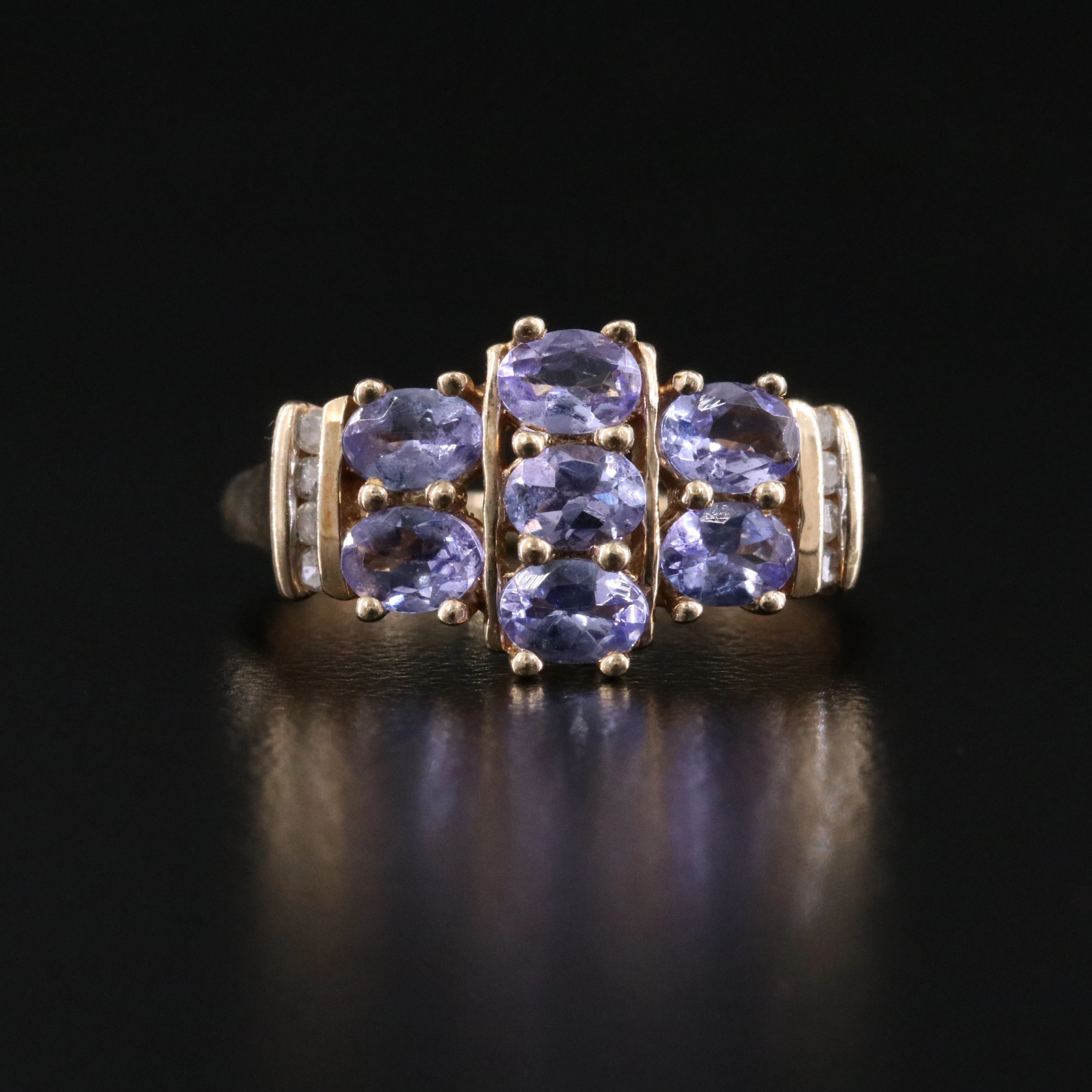 10K Tanzanite and Diamond Ring