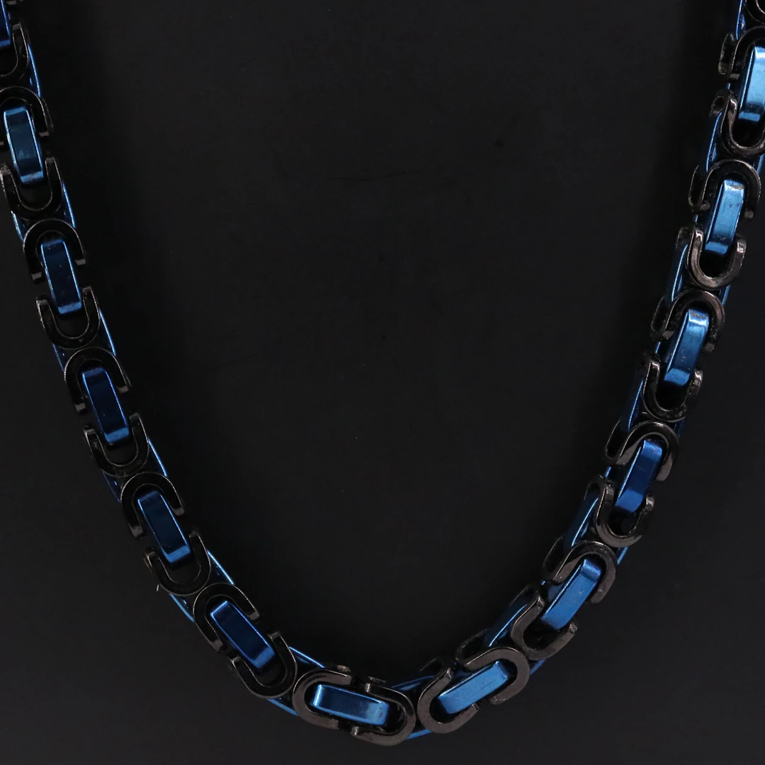 Steel Fancy Link Chain Necklace with Extender