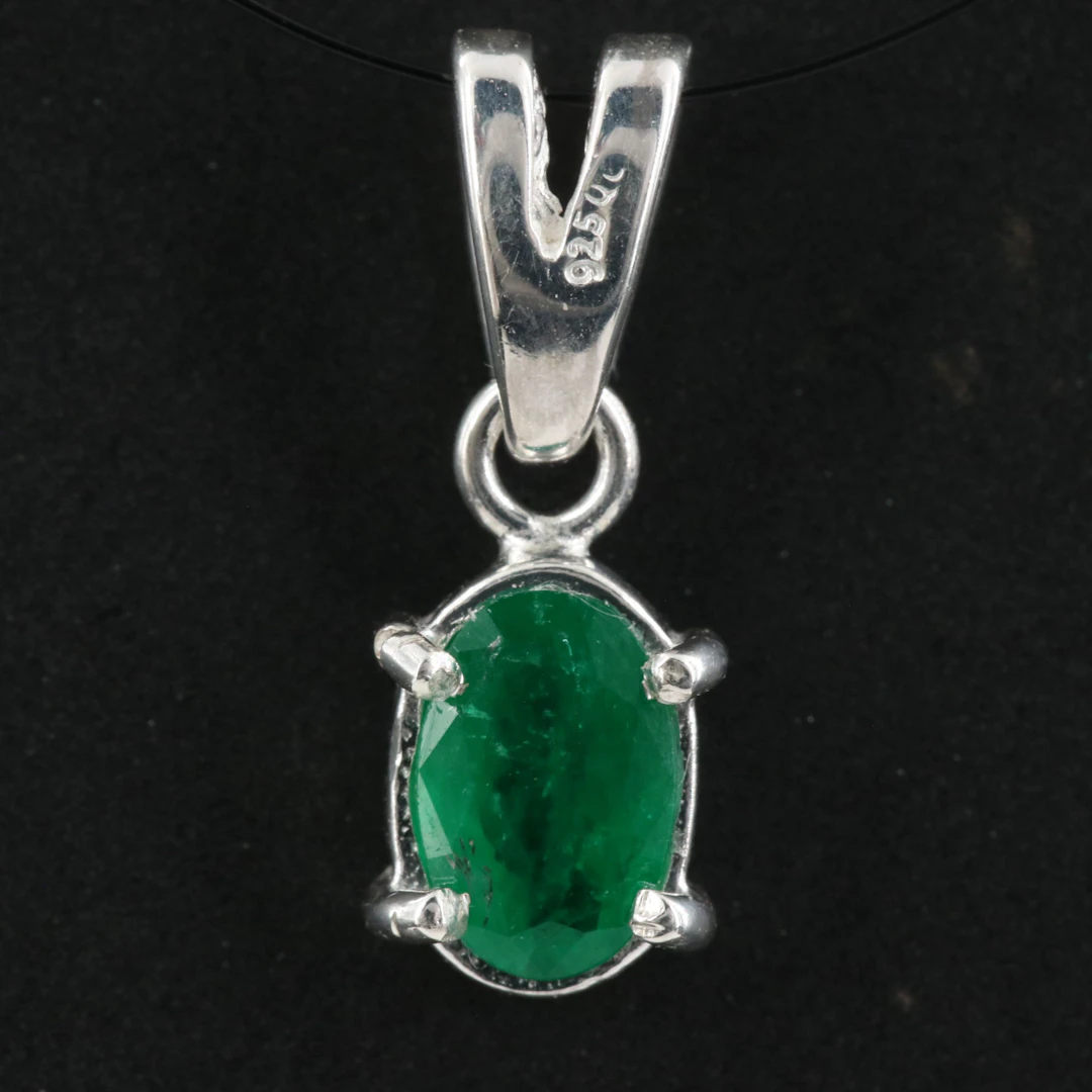 Sterling Emerald Pendant