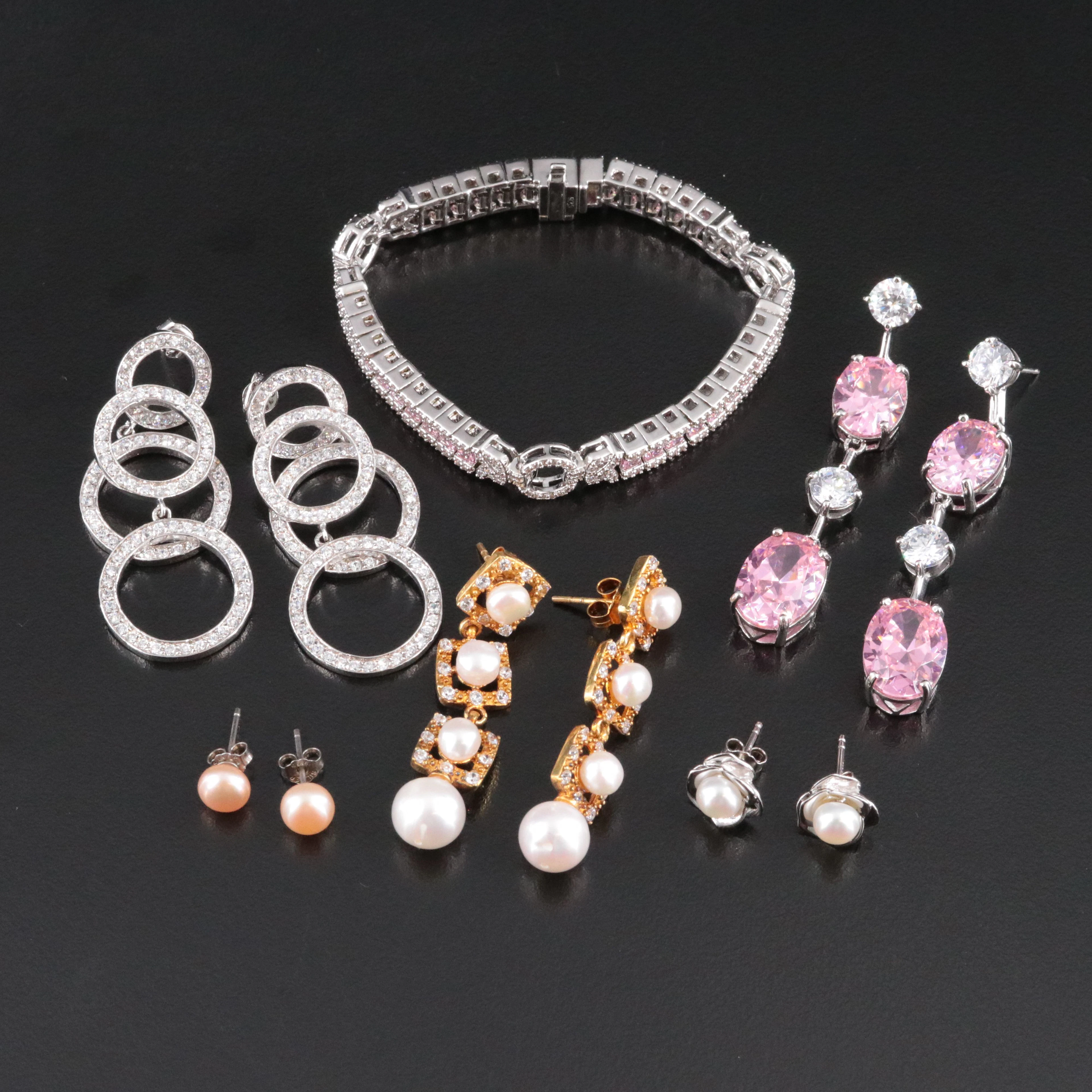 Sterling Collection with Pearls and CZ