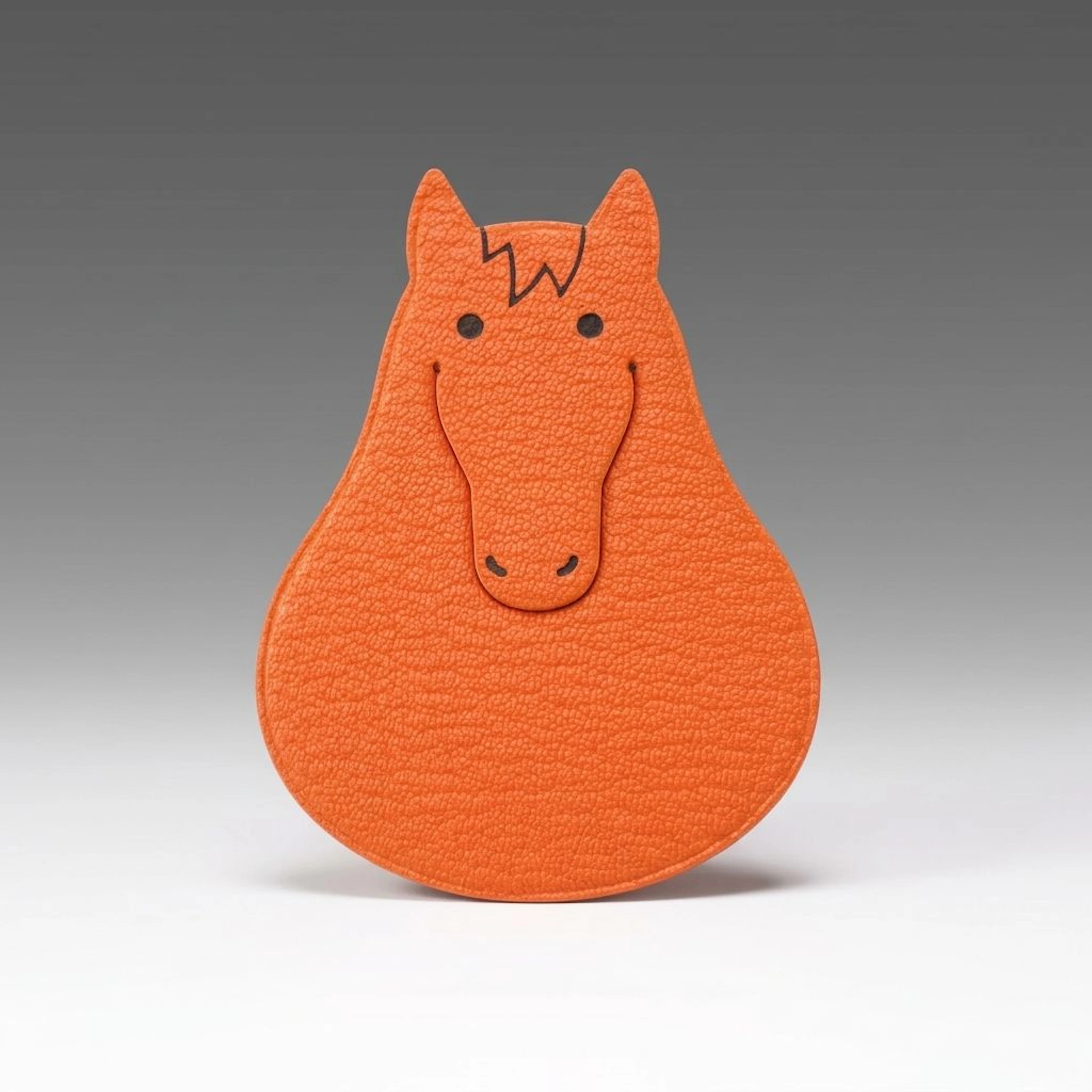 Hermès Horse Pikabook Bookmark in Orange Chevre Leather
