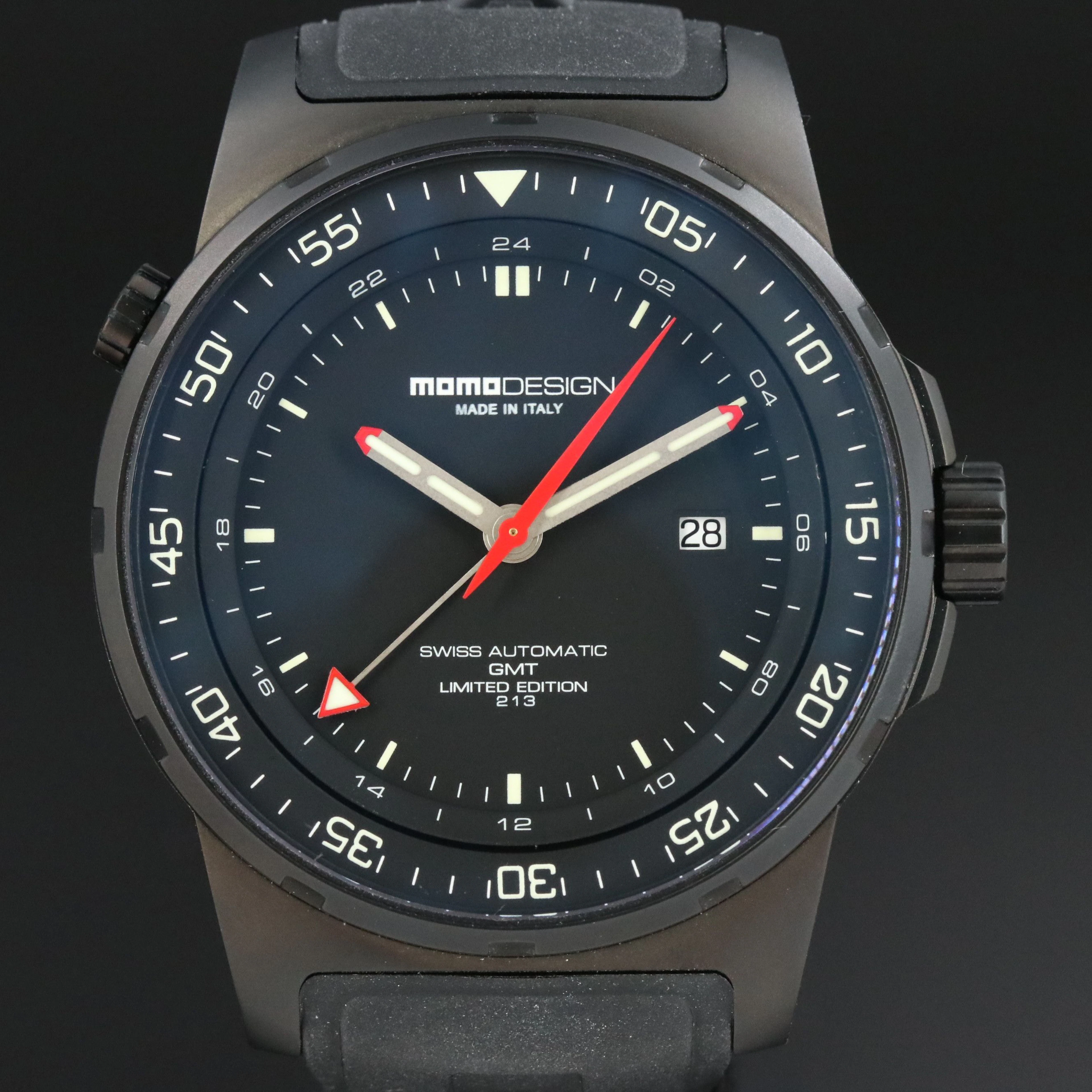 Momo Design Pilot’s GMT 46mm PVD Automatic Watch MD-095