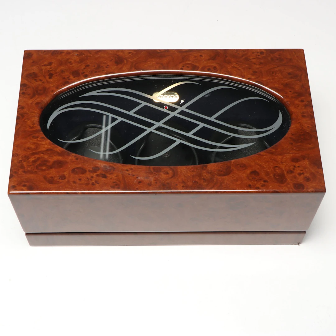 Orbita Automatic and Programmable Burl Wood Watch Winder