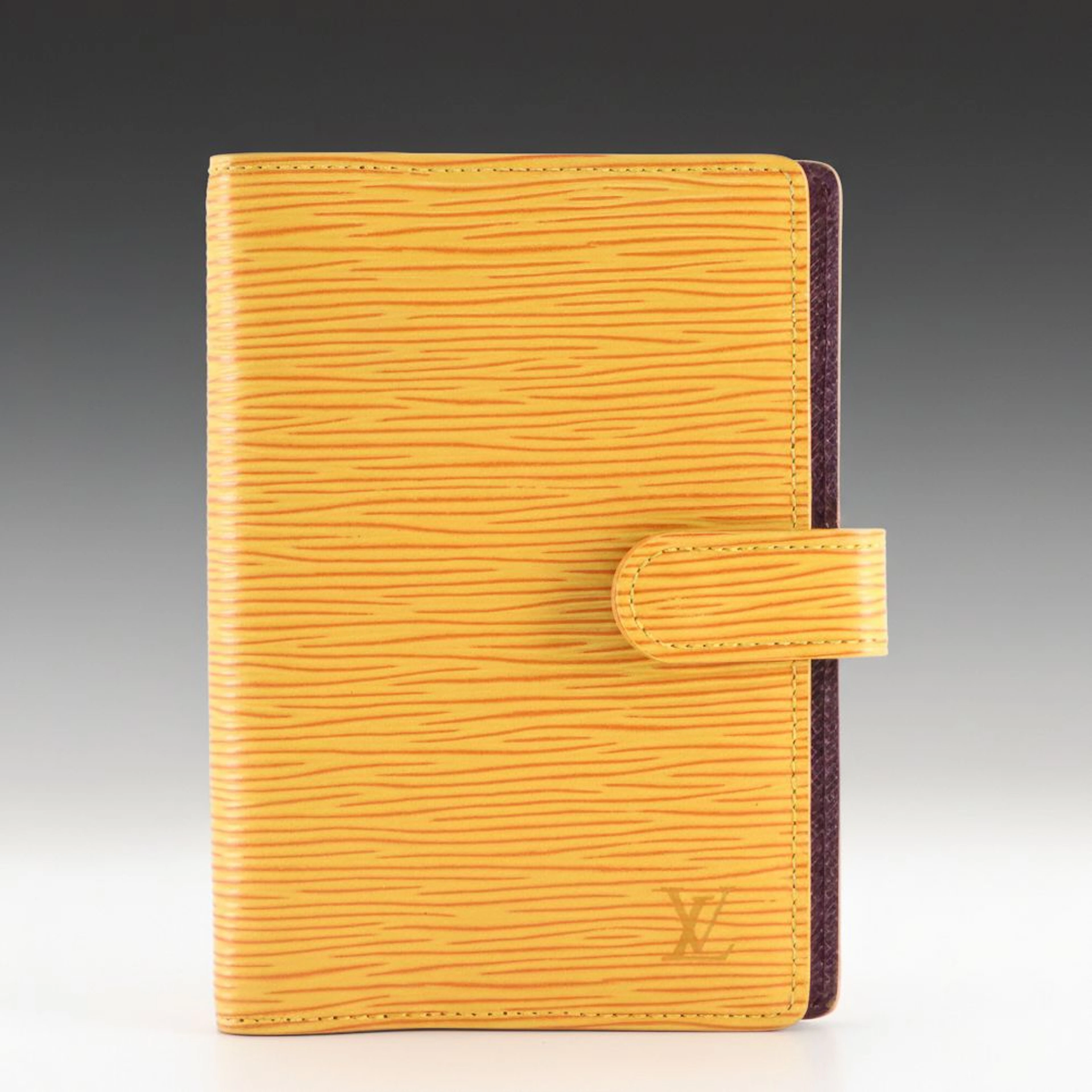 Louis Vuitton 6 Ring Agenda Cover in Yellow Epi Leather