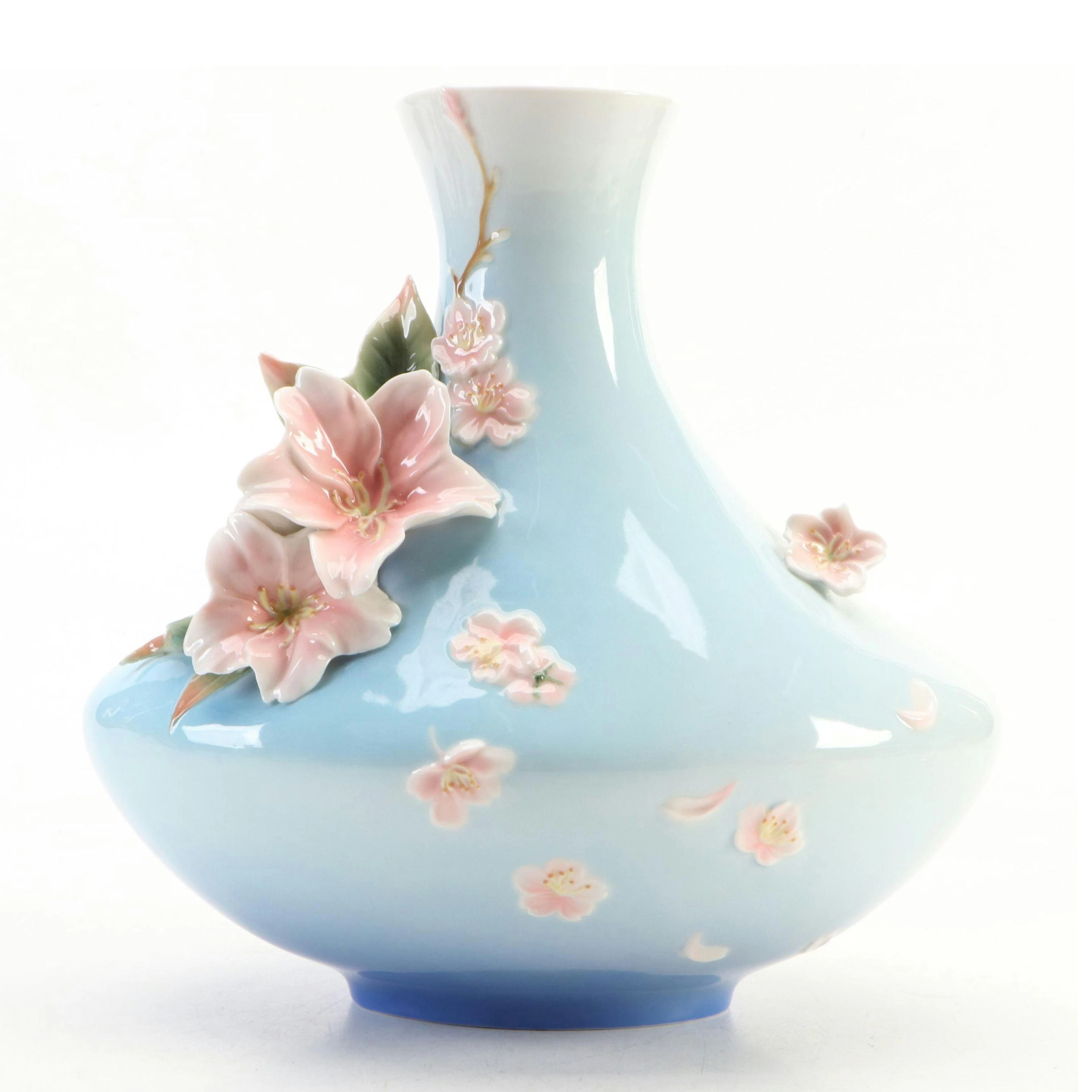 Franz Porcelain Kathy Ireland Home Cherry Blossom Vase