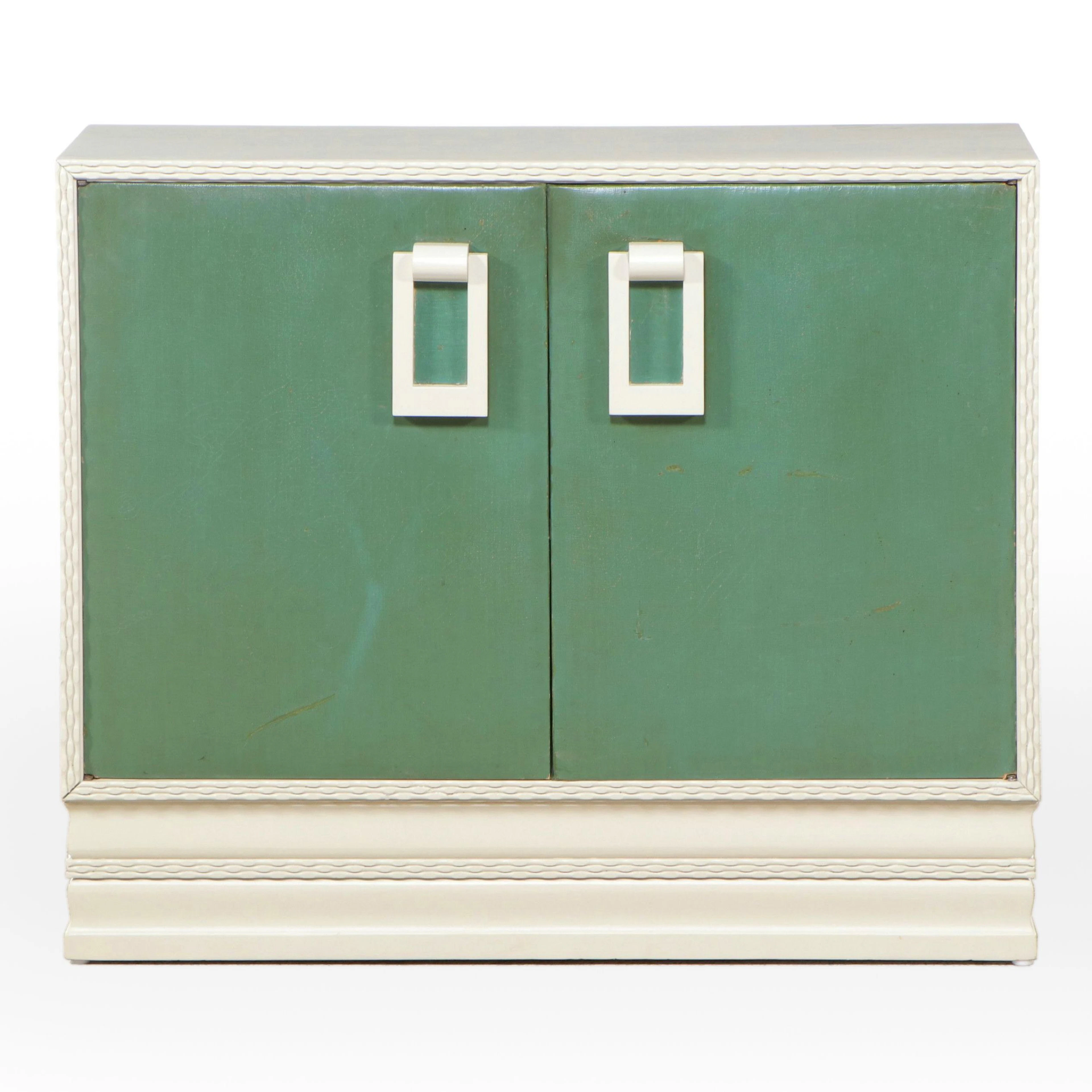 Hollywood Regency Painted Console Cabinet, Mid-20th Century