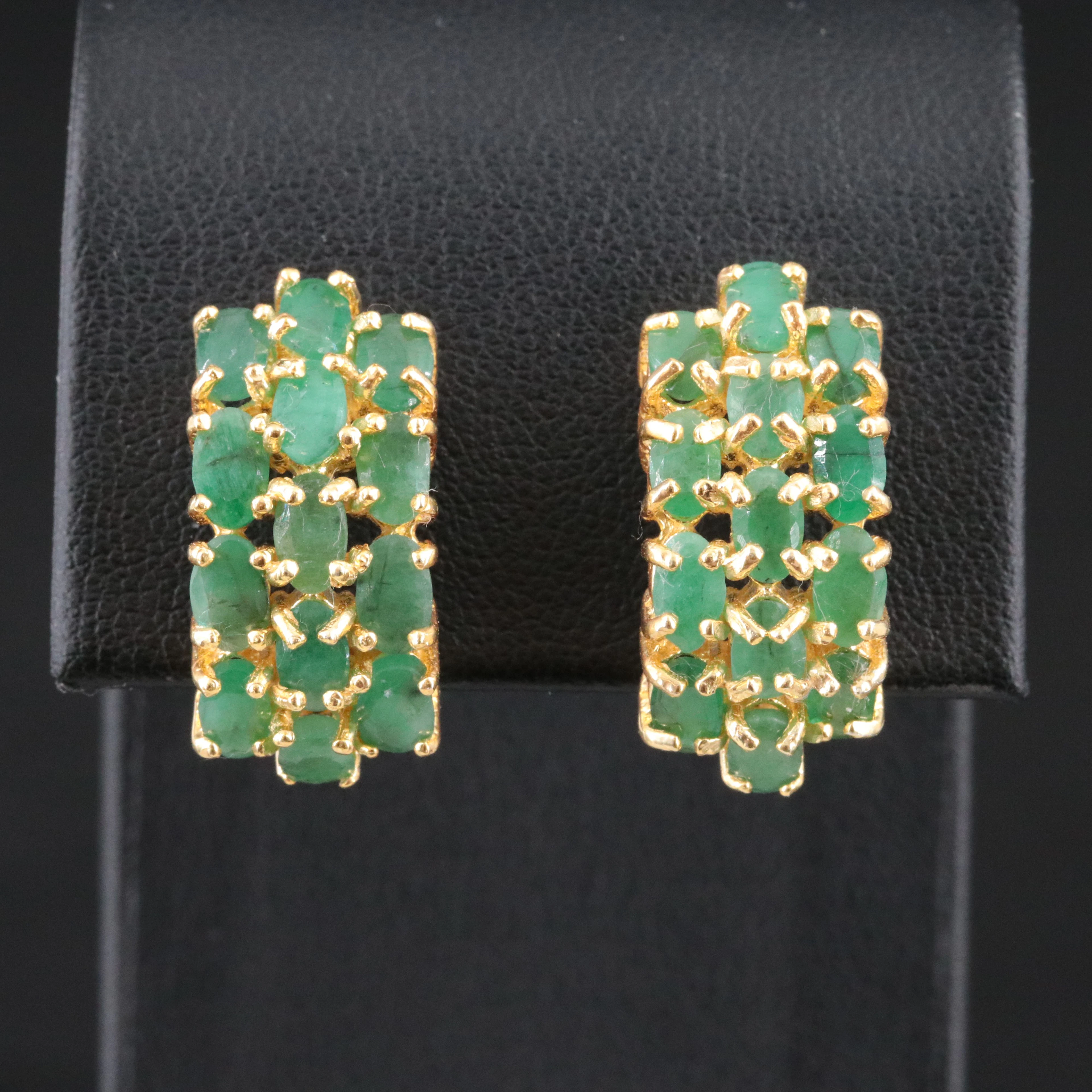 Sterling Emerald Earrings
