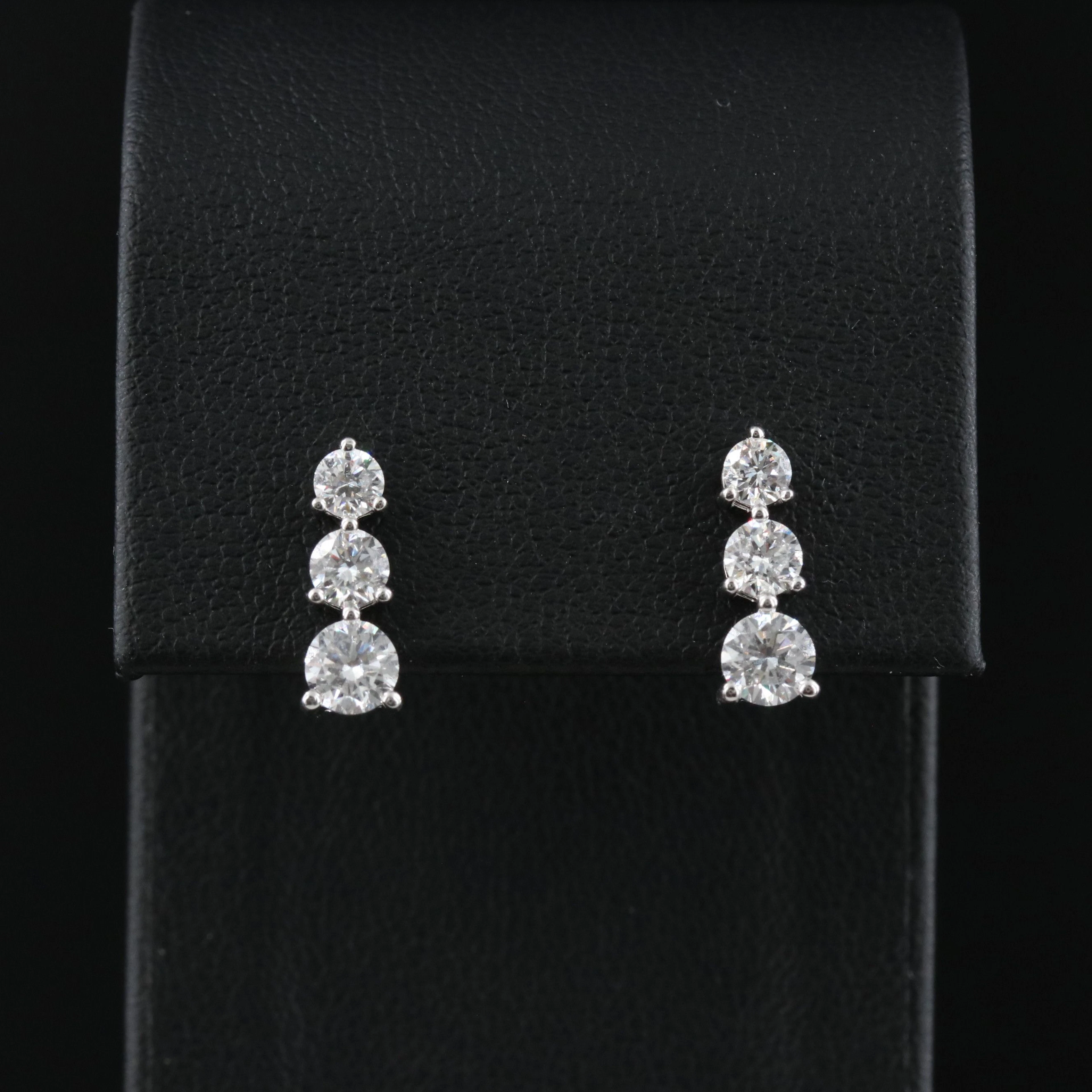 14K 1.47 CTW Lab Grown Diamond Drop Earrings