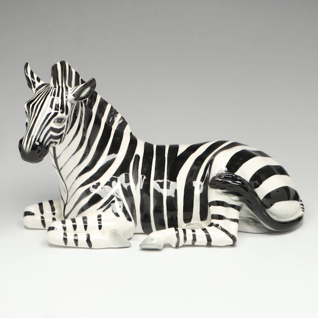 Tilso Mid Century Modern Japanese Porcelain Zebra Statuette