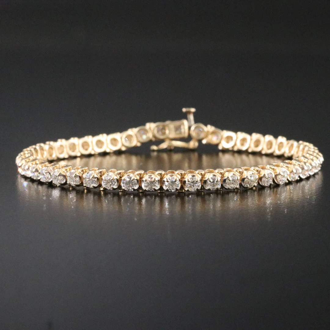 14K 4.02 CTW Diamond Line Bracelet