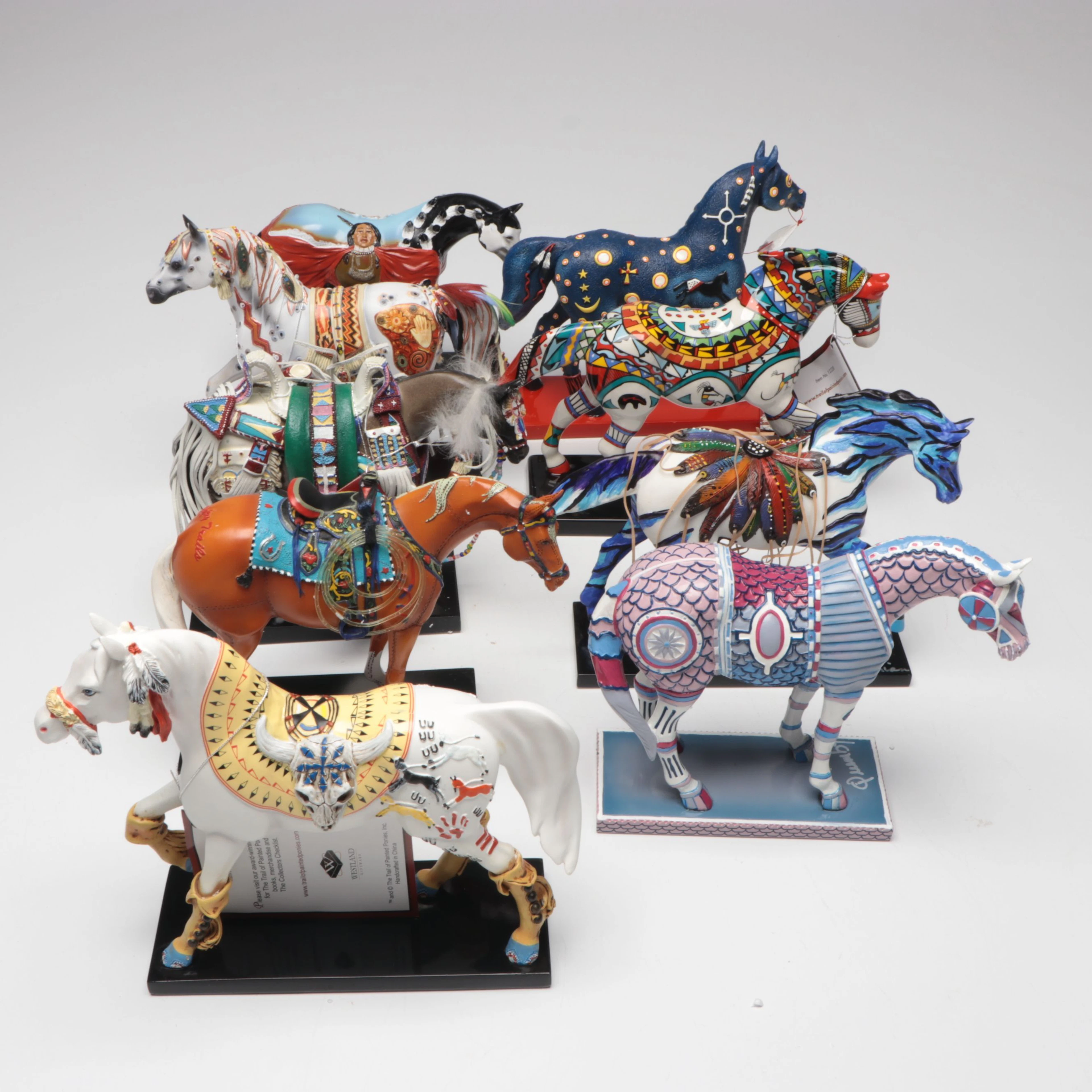 Trail of Painted Ponies Artist Signed "Tribal Paint" with More Models