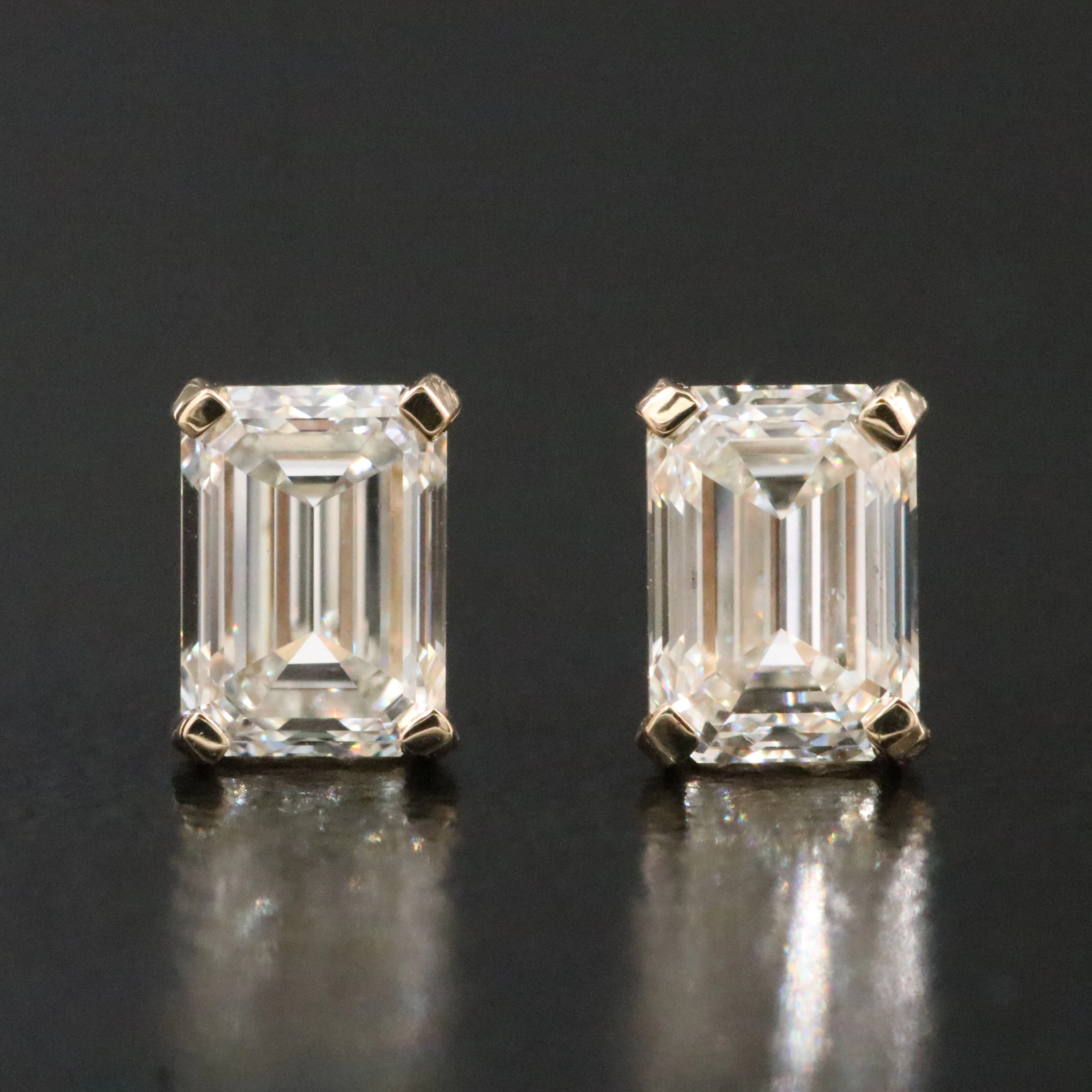 14K 1.00 CTW Diamond Stud Earrings with GIA Reports