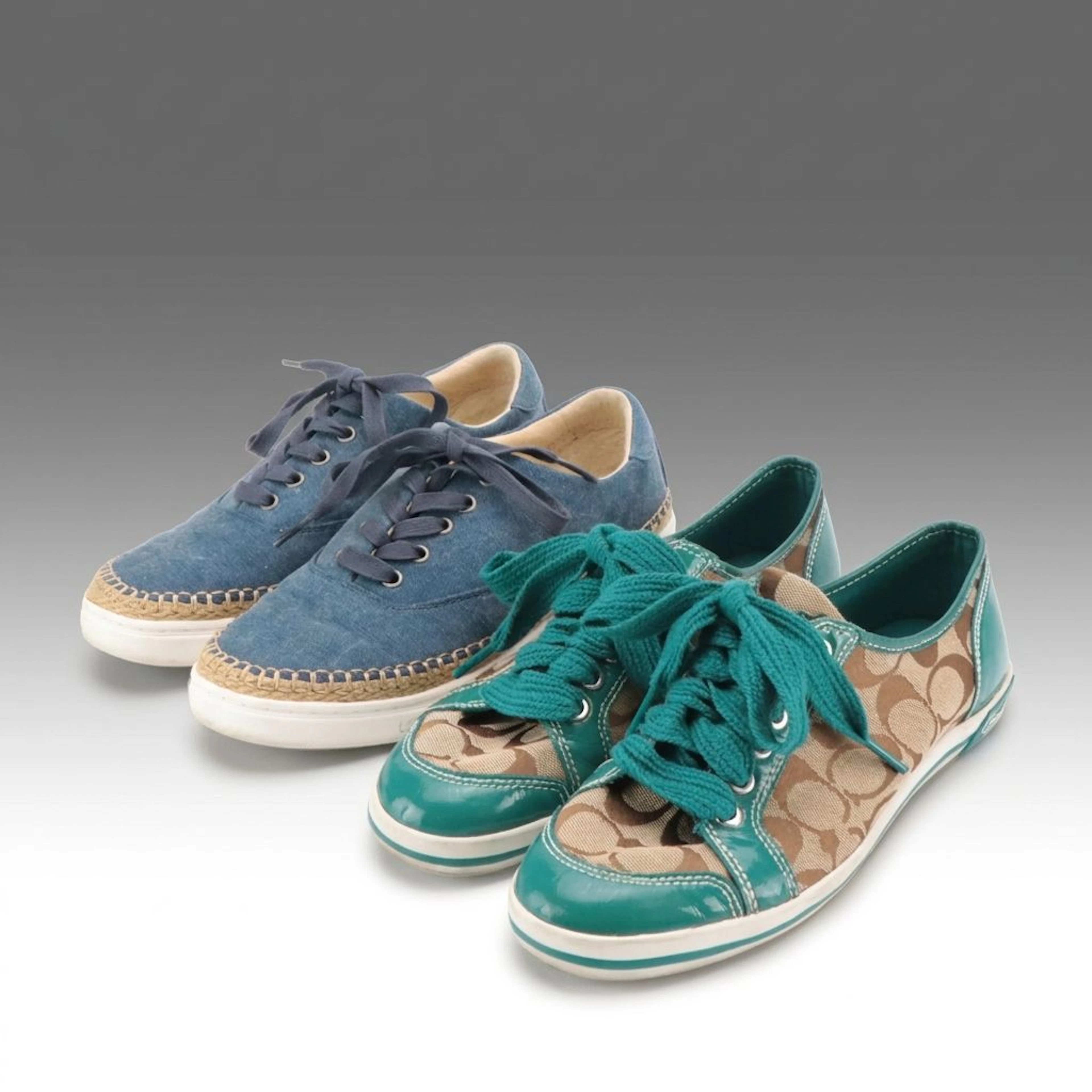 UGG Eyan II Jute Trim Lace-Up and Coach Brodi Signature Canvas Sneakers