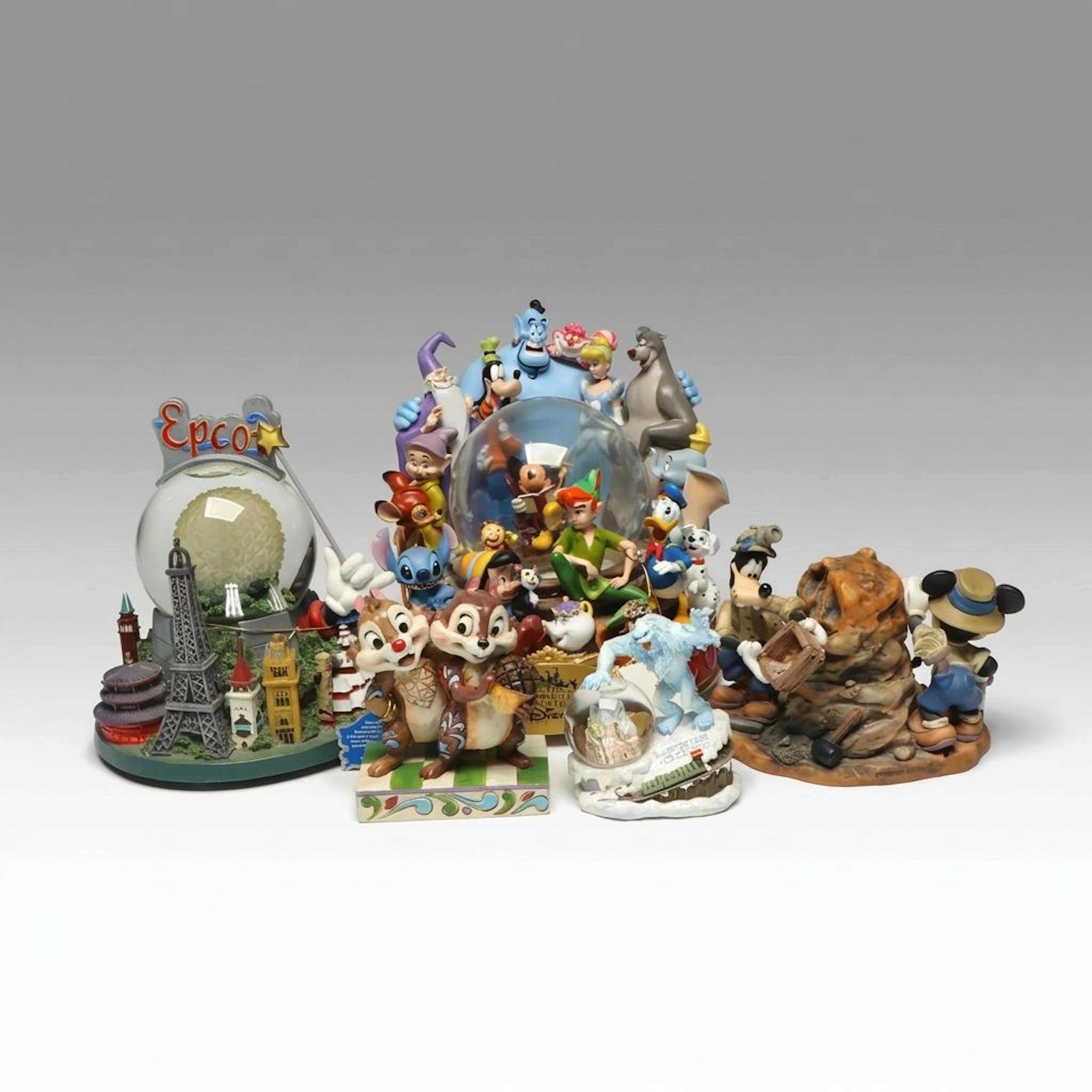 "The Wonderful World Of Disney" Snow Globe with More Souvenirs and Figurines