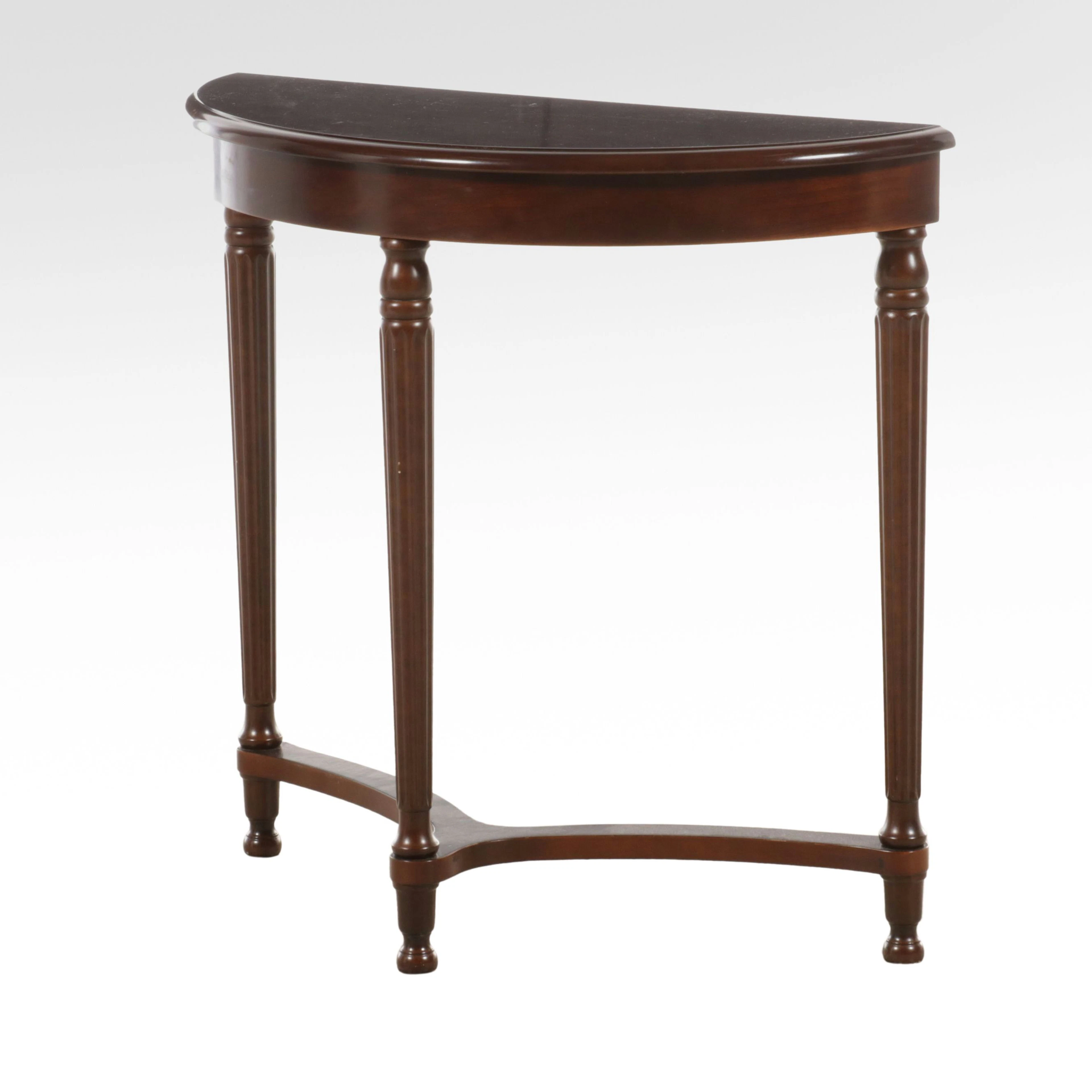 The Bombay Company Traditional Style Demilune Table, Late 20th Century