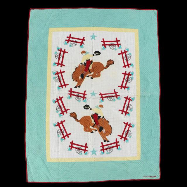 Judith Boisson "American Country" Cowboy Quilt, 1990