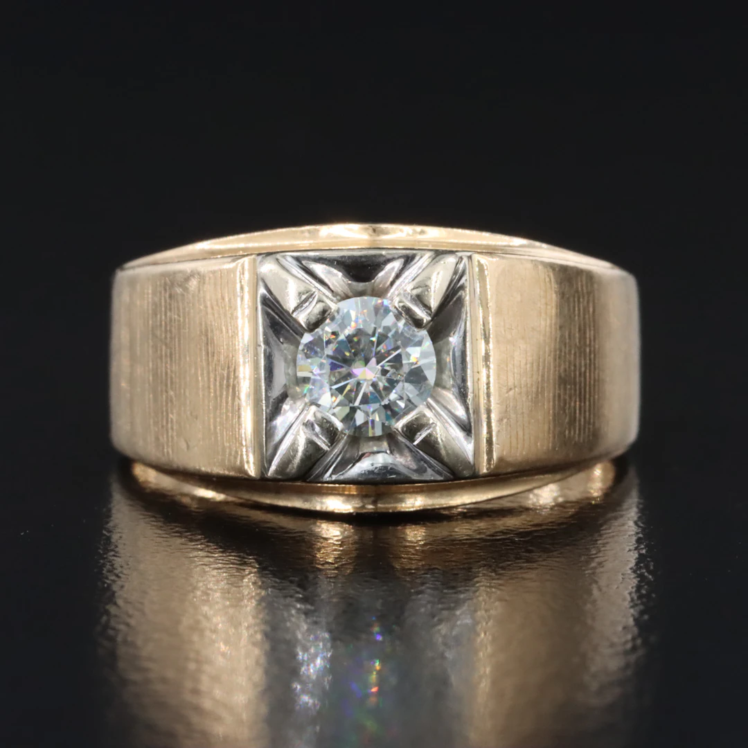 14K Moissanite Ring