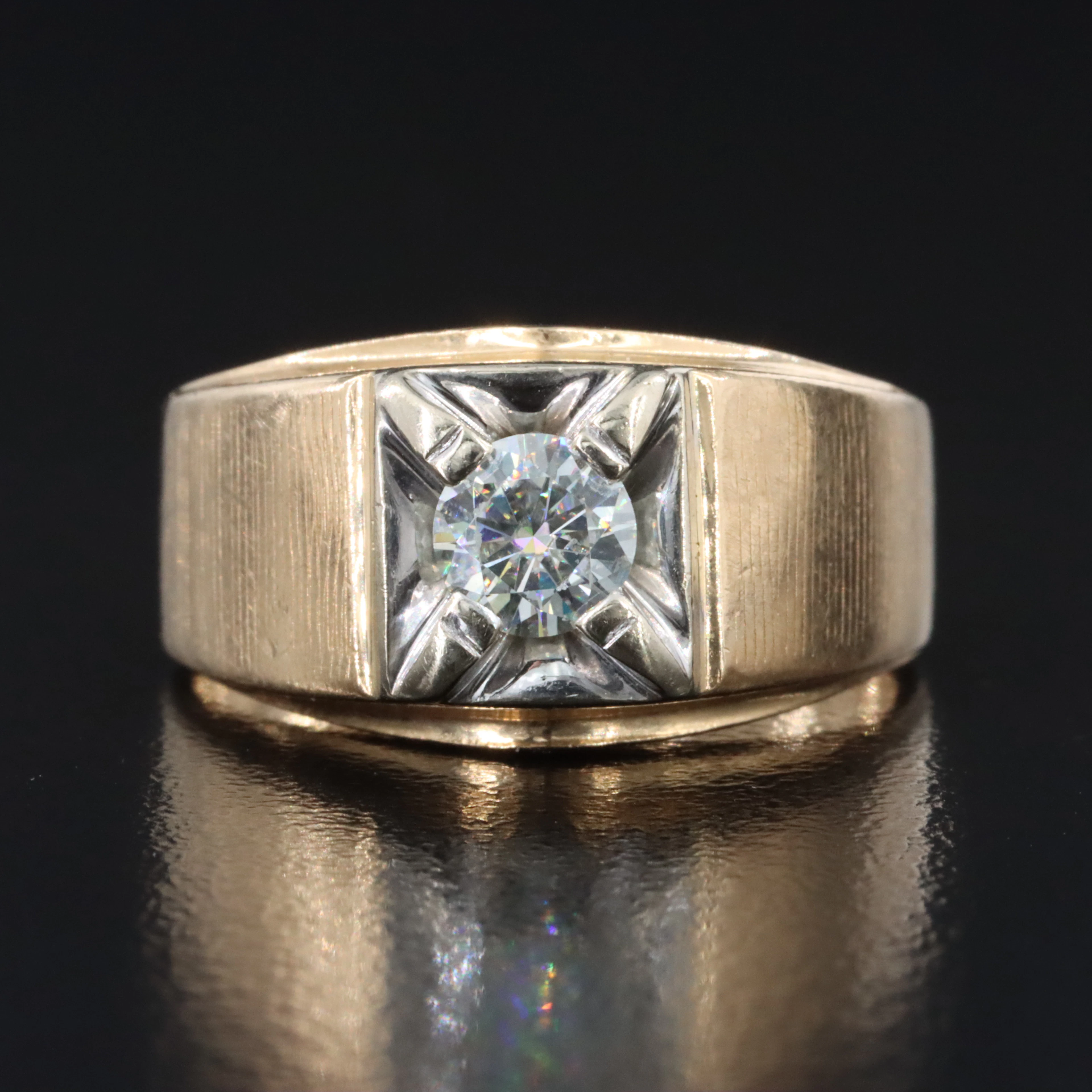 14K Moissanite Ring