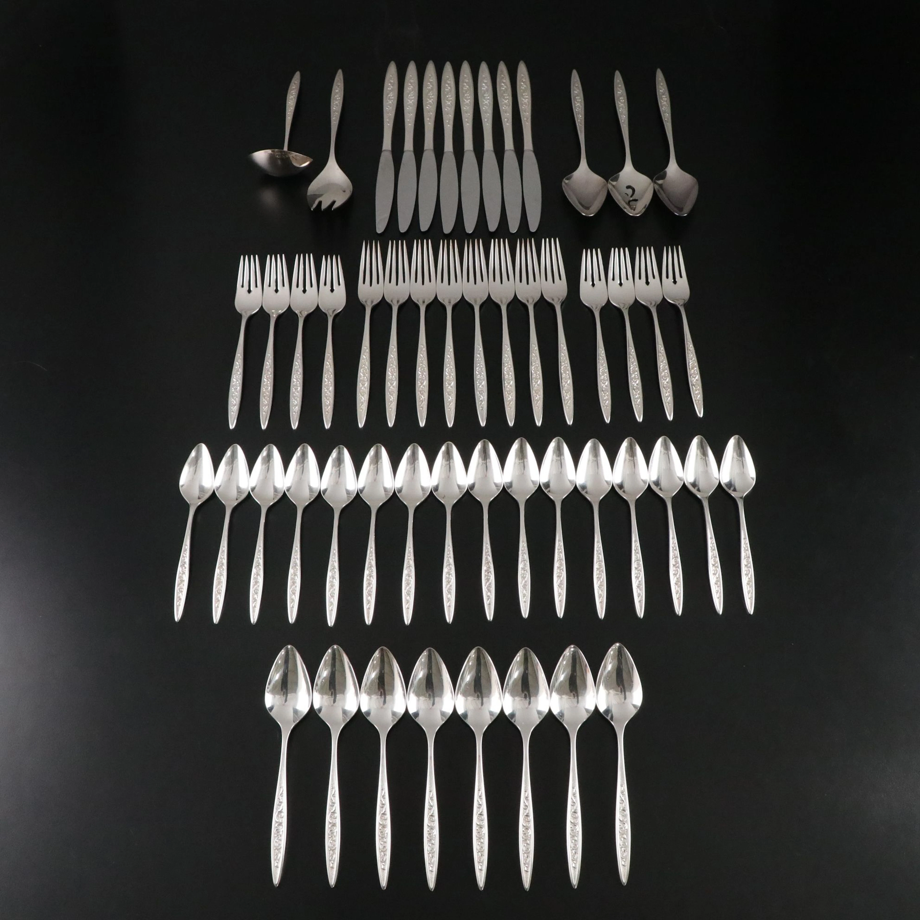 1847 Rogers Bros. Silver Plate "Esperanto" Flatware