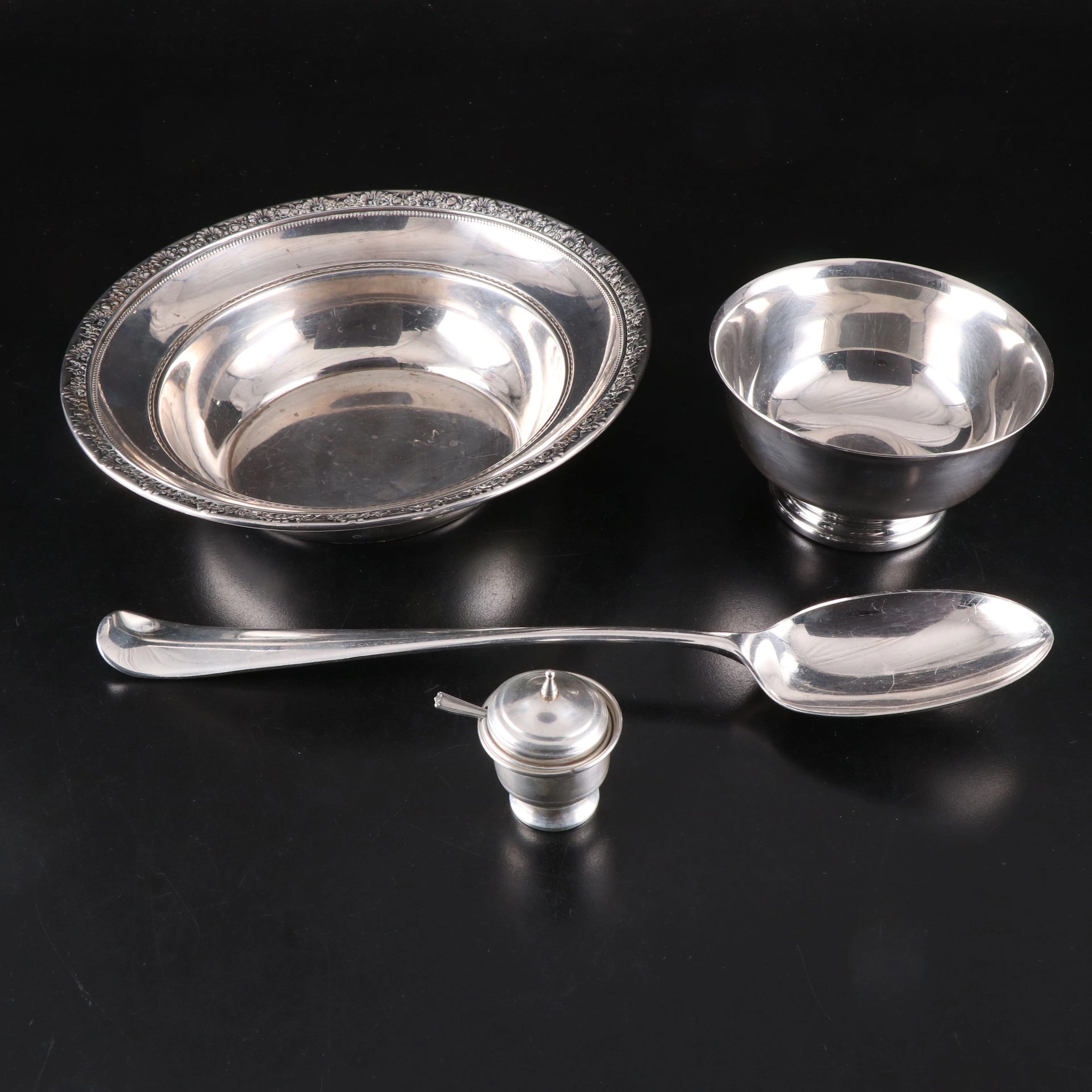 Reed & Barton "Medici" Sterling Silver Bowl with More Silver Tone Serveware