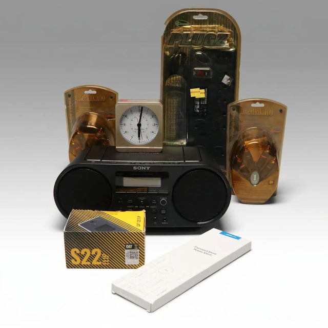 Sony CD Boombox Audio System with Alarm Clock and More Electronic Equipment