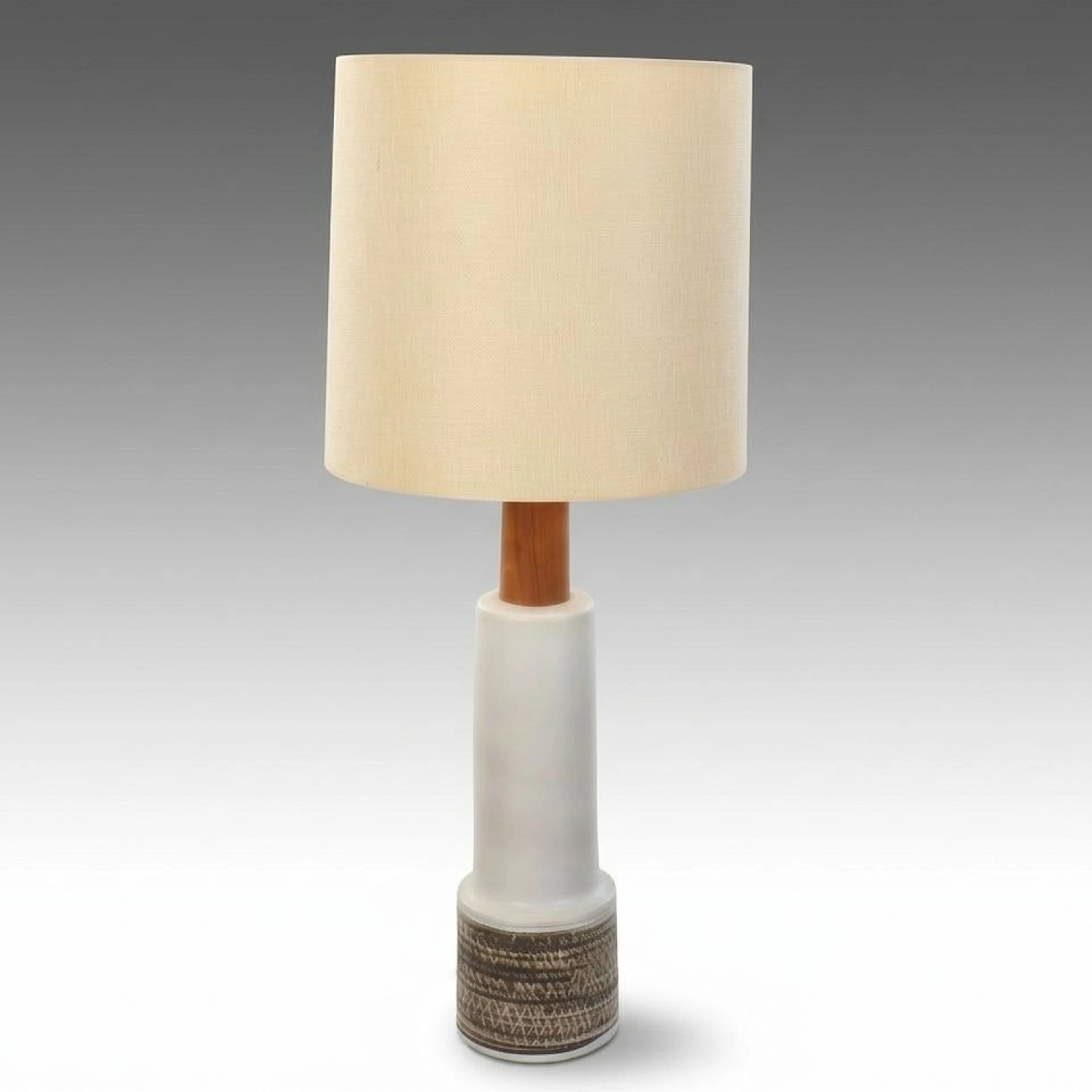 Marshall Studios Metz Ceramic Table Lamp with Drum Shade, Mid to Late 20th C.