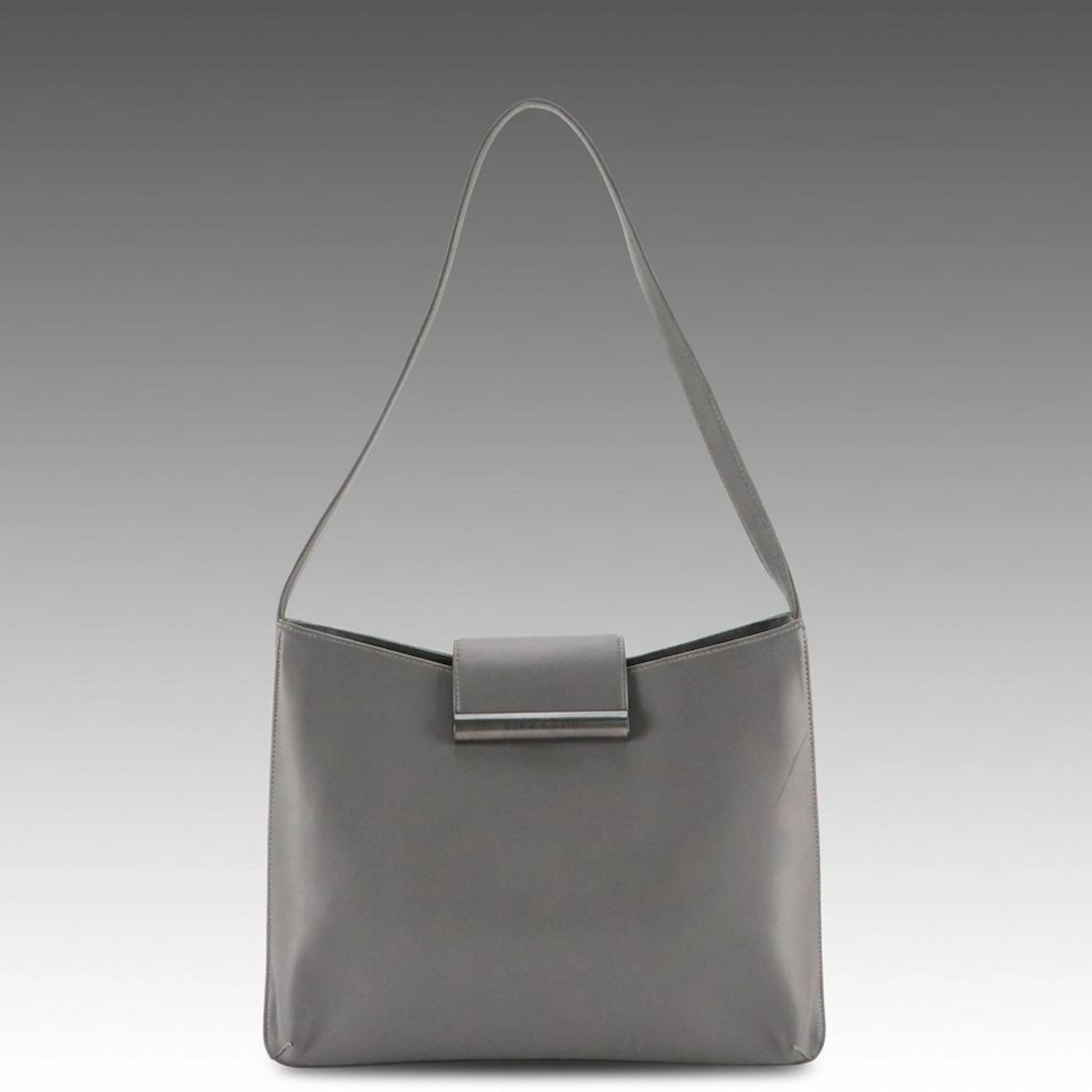 Givenchy Middle Zip Tote Bag in Grey Calfskin Leather