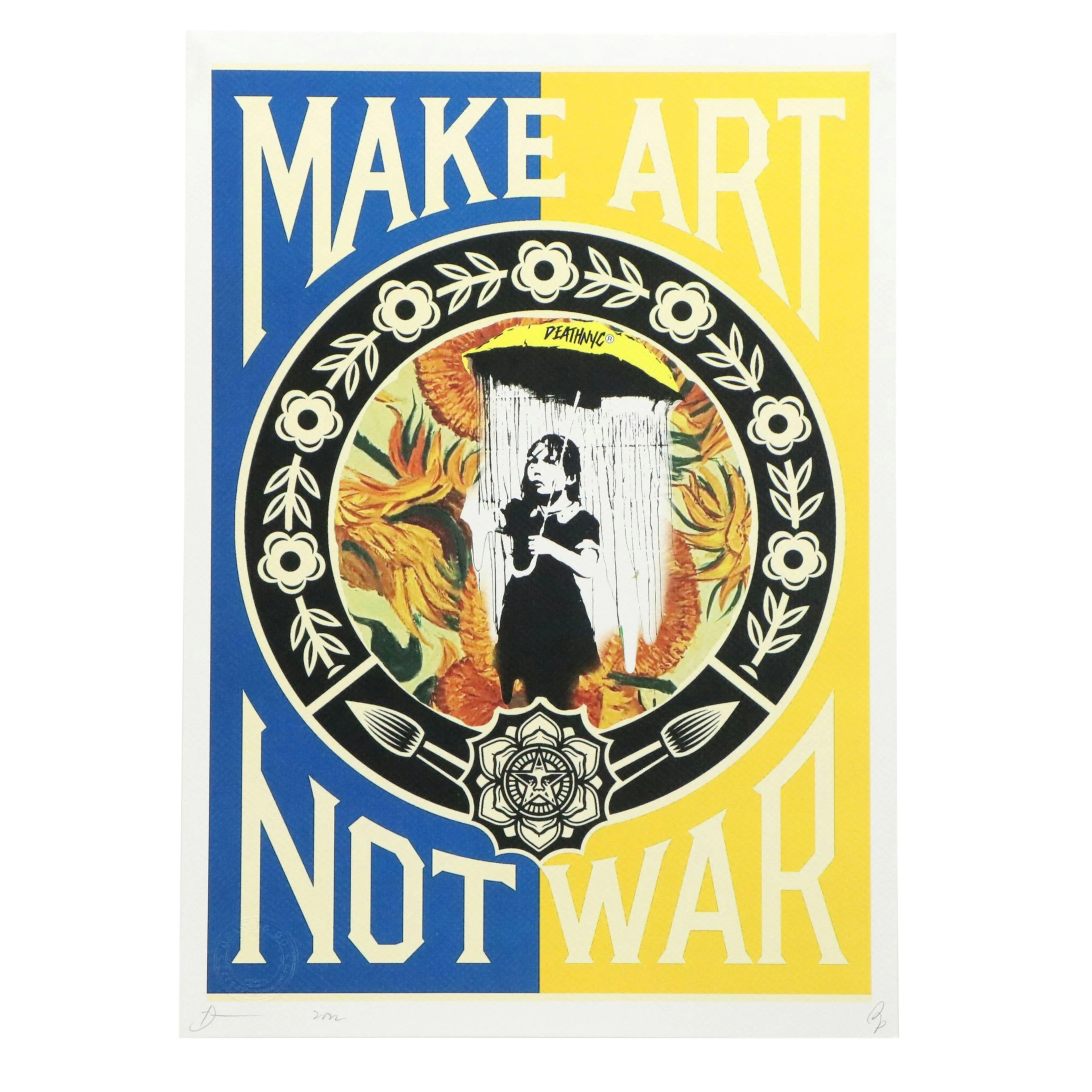 Death NYC Offset Pop Art Featuring Banksy x Van Gogh x Shepard Fairey, 2022