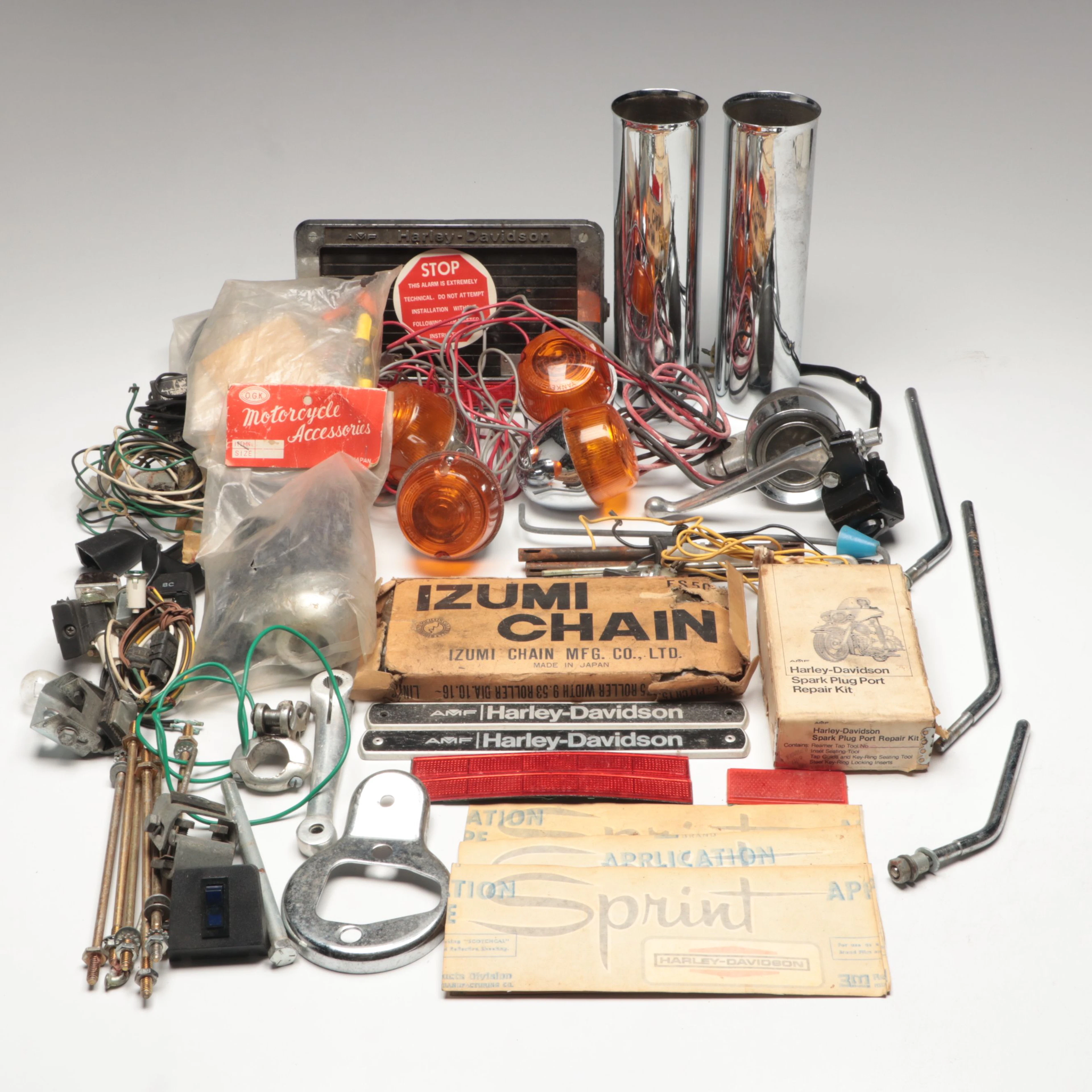 AMF Harley-Davidson Motorcycle Parts and Accessories, Late 20th C.