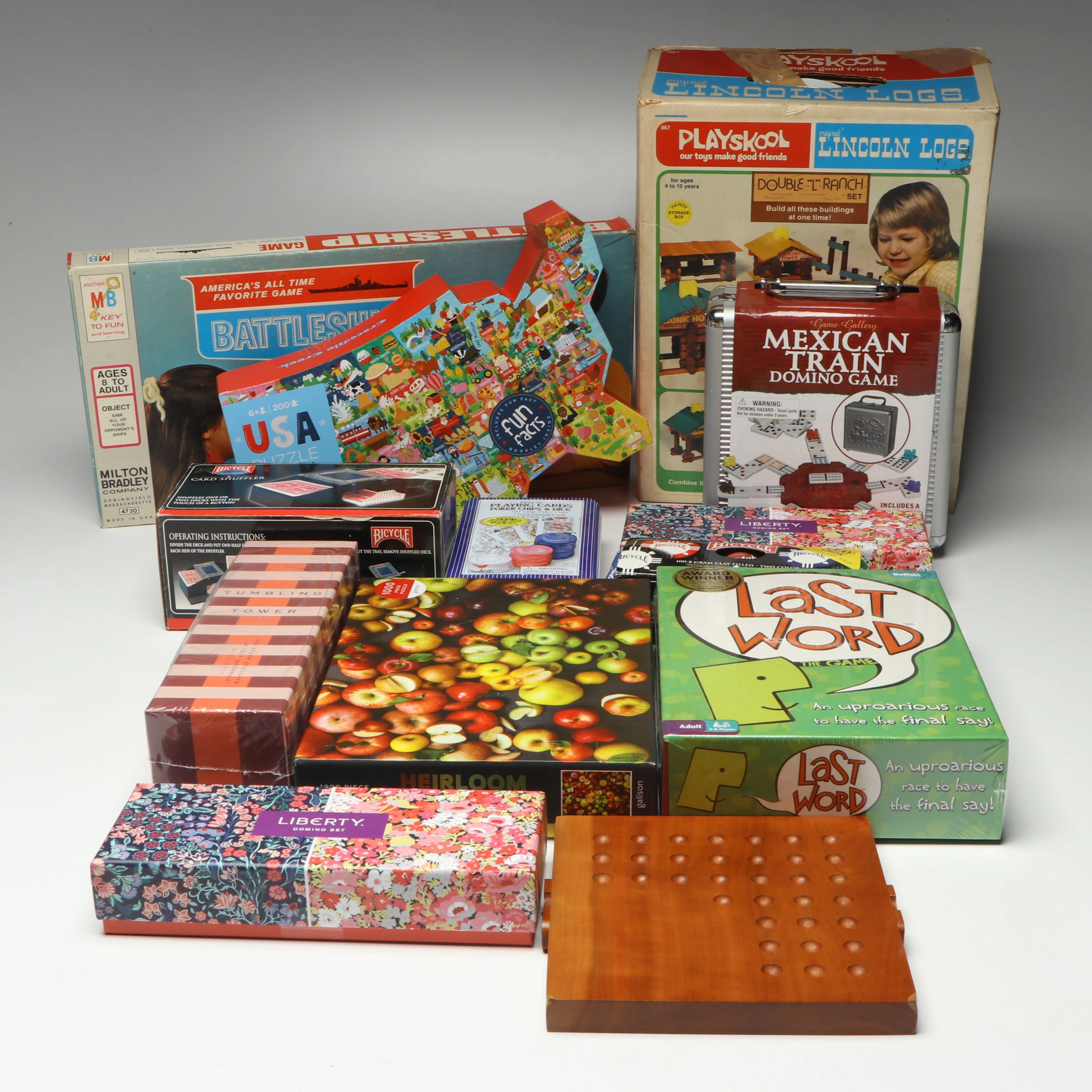 Battleship, Dominoes, USA Puzzle, and More Puzzles and Board Games