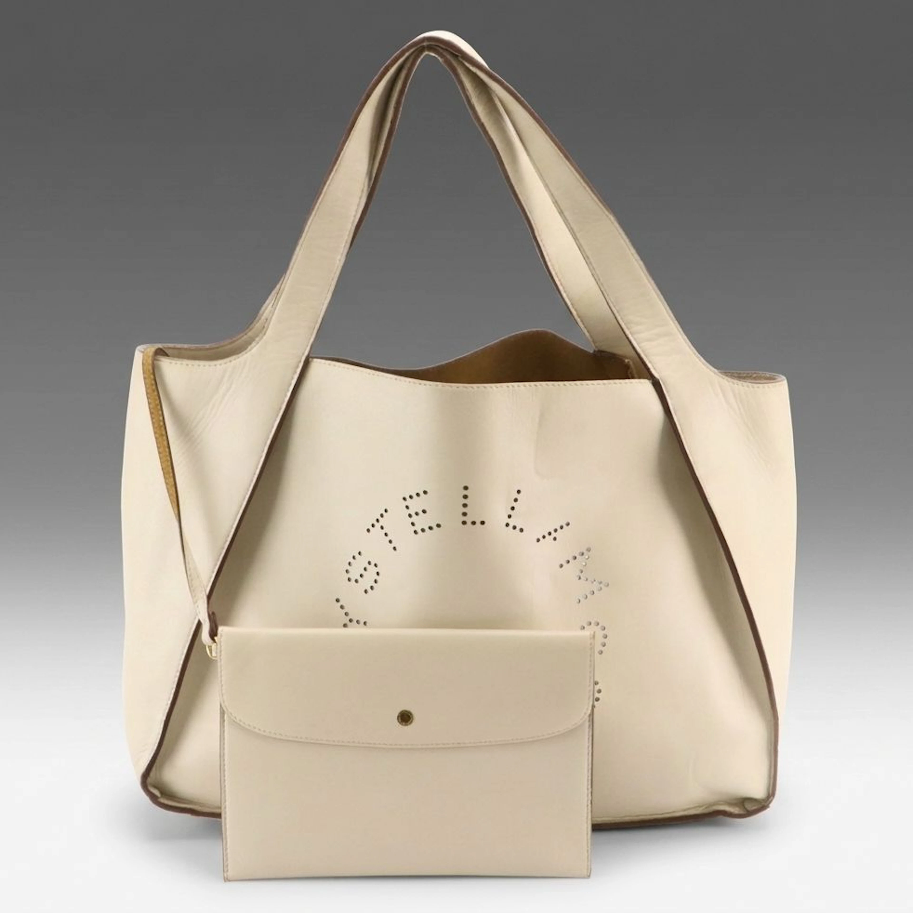 Stella McCartney Perforated Logo Tote Bag with Zip Pouch