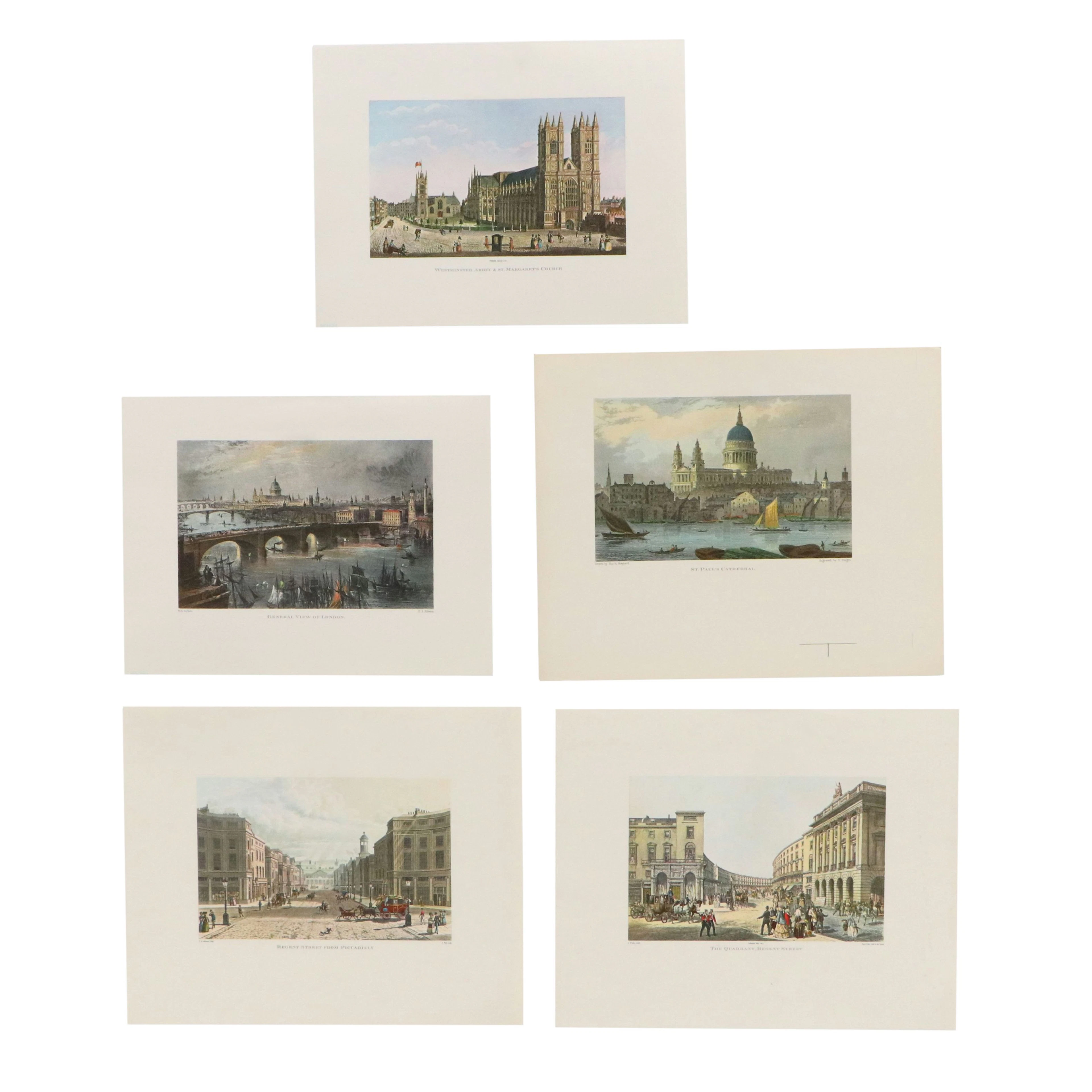 London Cityscape Digital Prints After Various Engravings, 21st Century