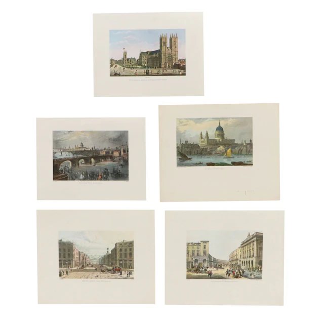 London Cityscape Digital Prints After Various Engravings, 21st Century
