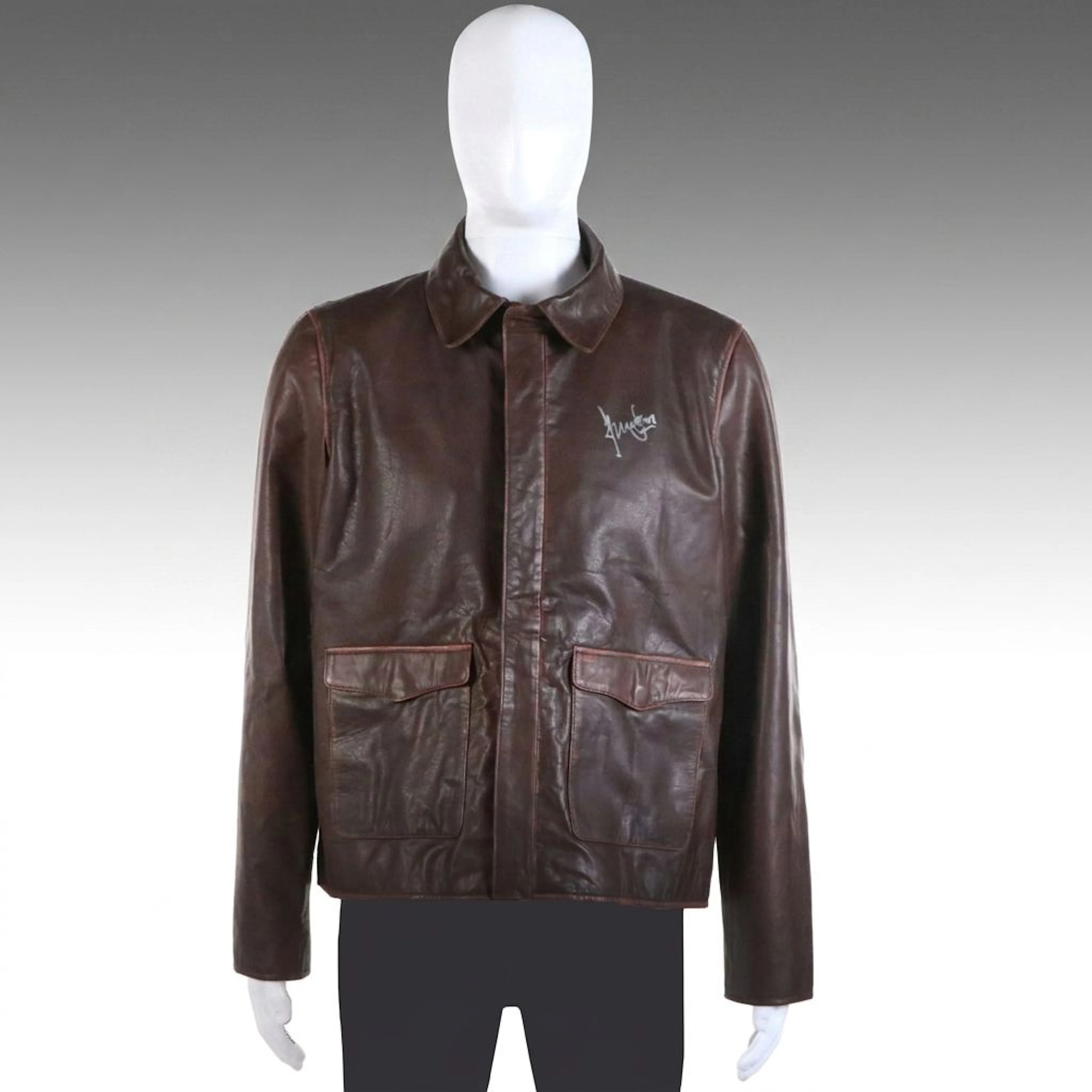 Harrison Ford Signed Indiana Jones Style Leather Jacket, Beckett Witnessed