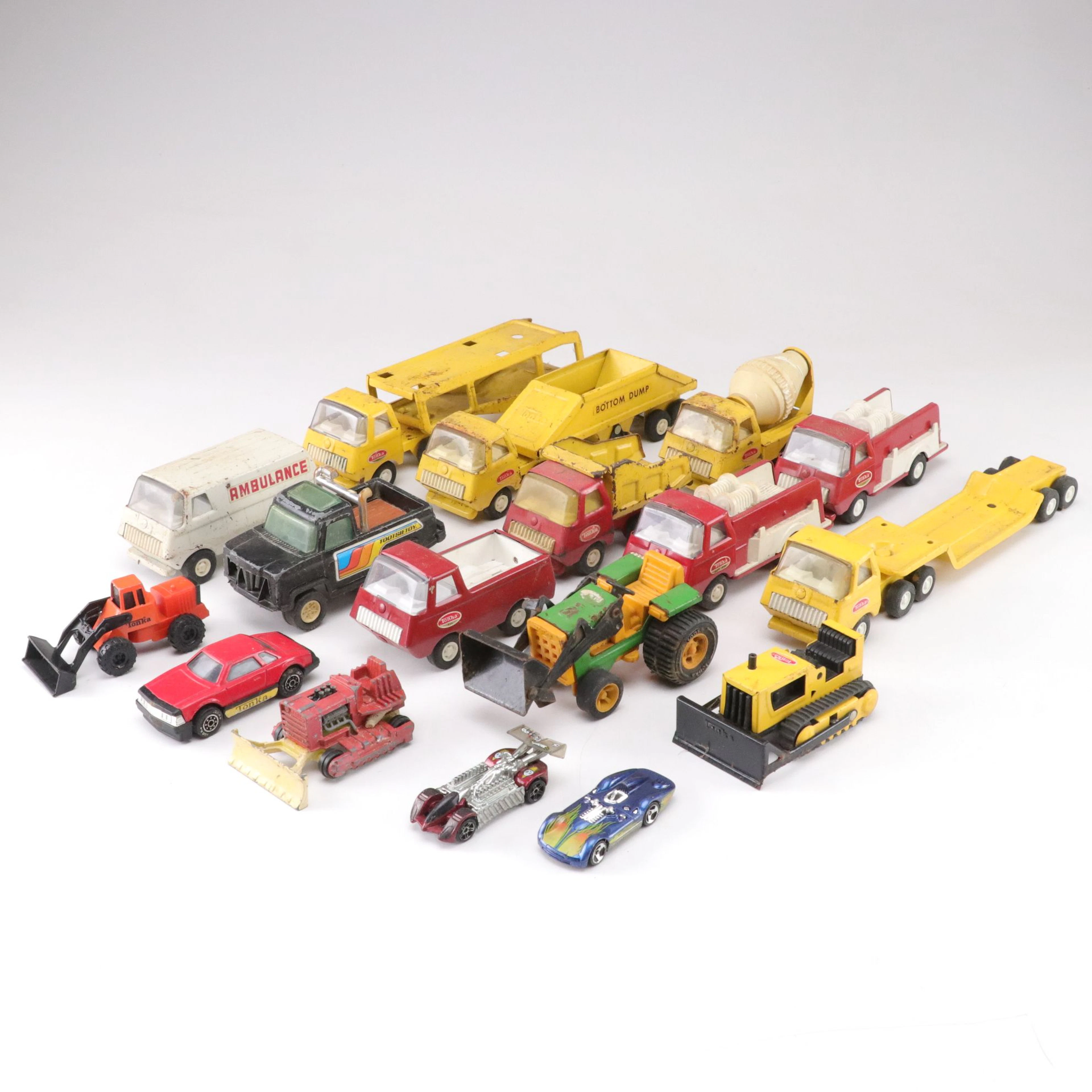 Tonka Trucks, Fire Engines, and More, Tootsietoy and Hot Wheels Toy Cars