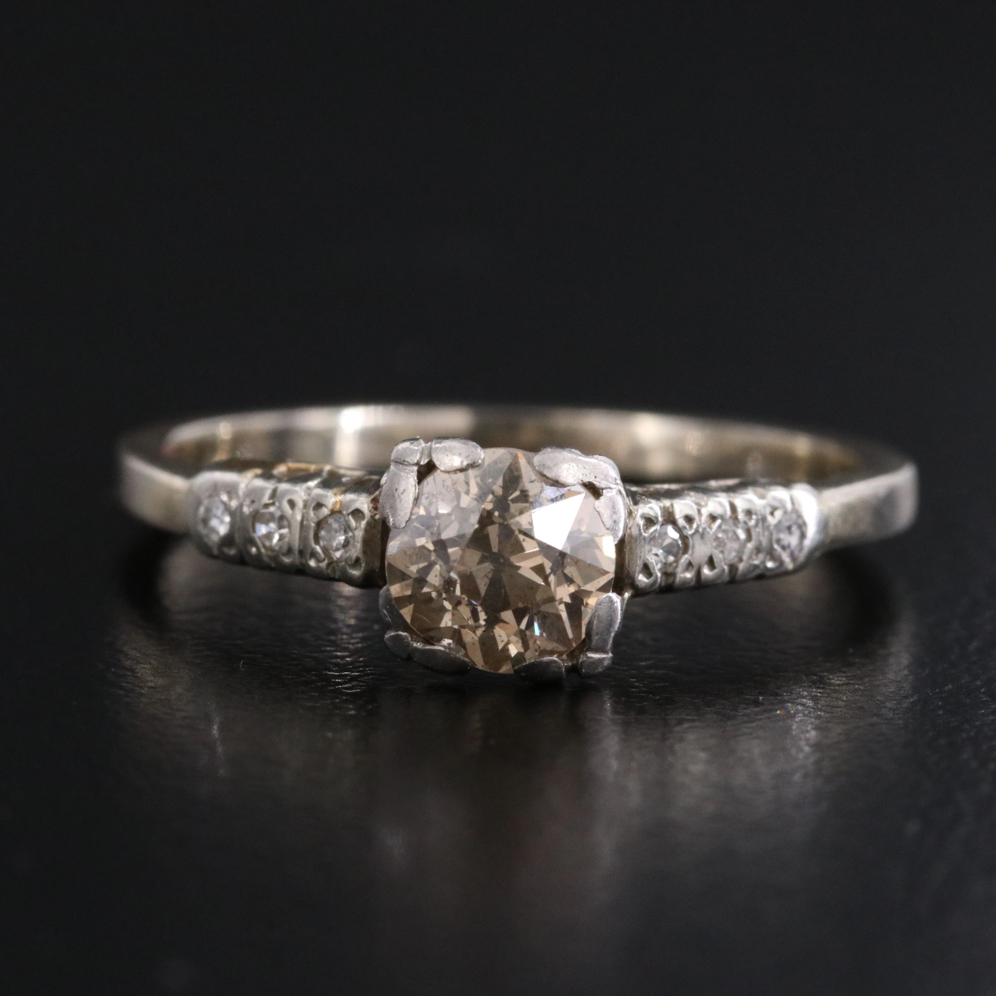 14K Palladium 0.83 CTW Diamond Ring