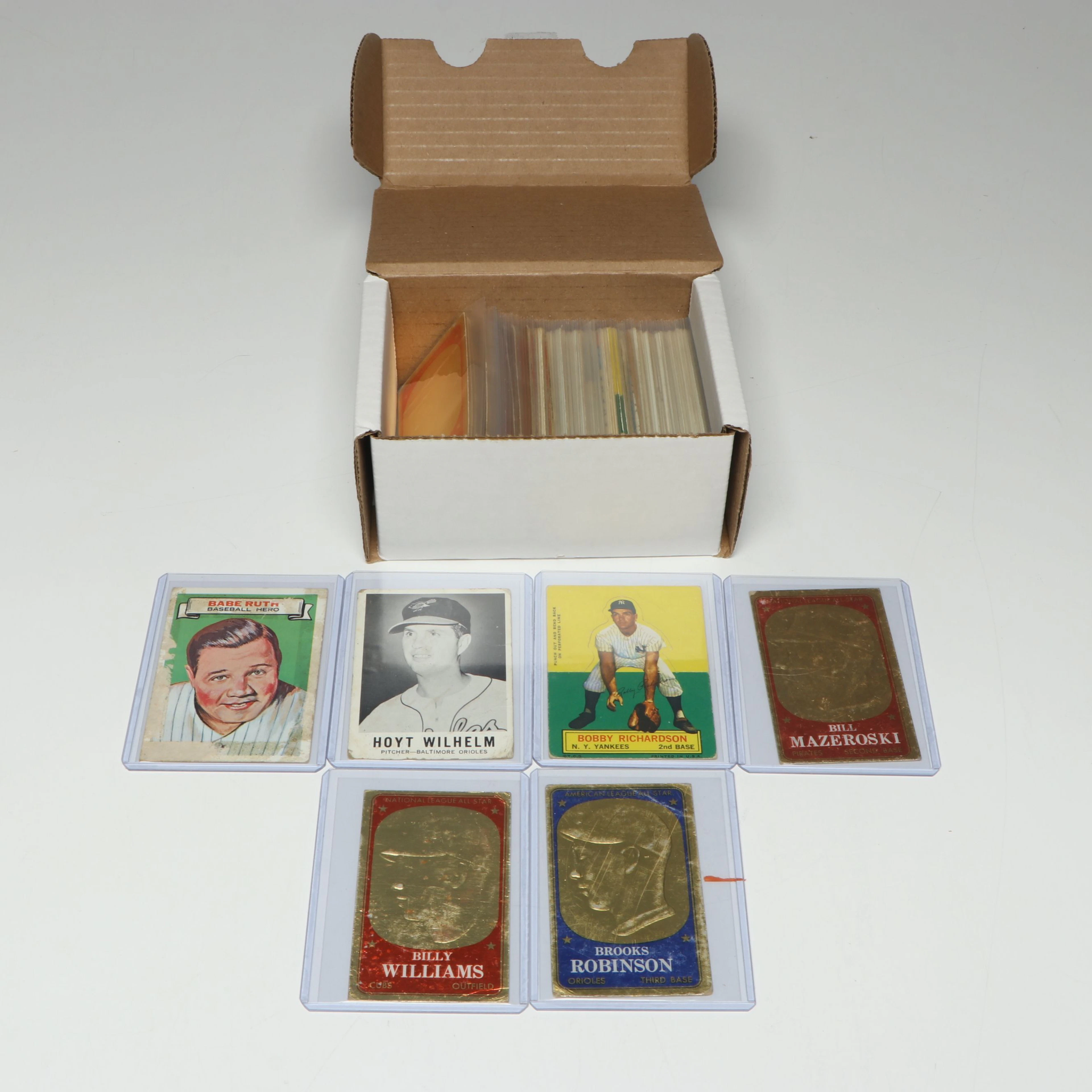 1960s Baseball Cards Featuring Babe Ruth, Brooks Robinson, and More