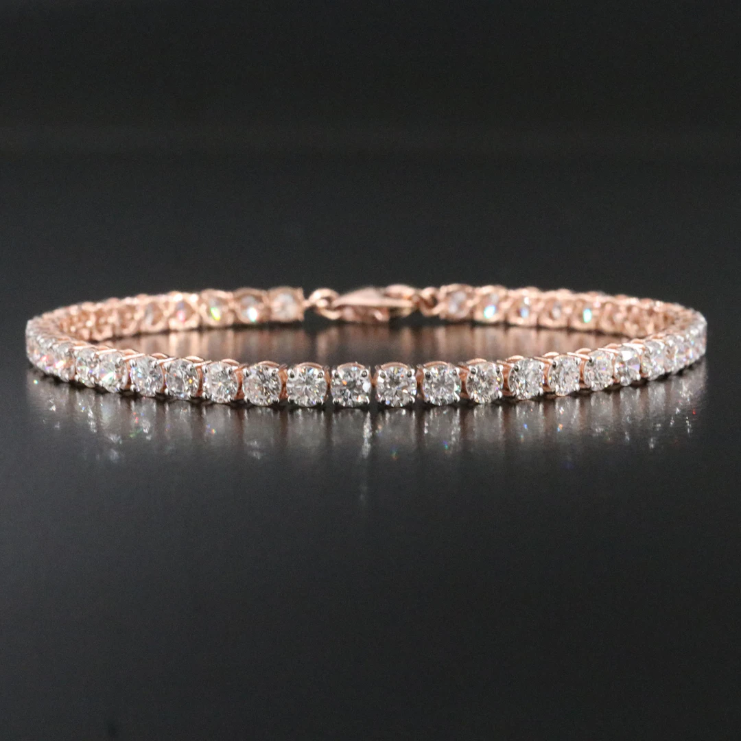 14K Rose Gold 7.00 CTW Lab Grown Diamond Line Bracelet
