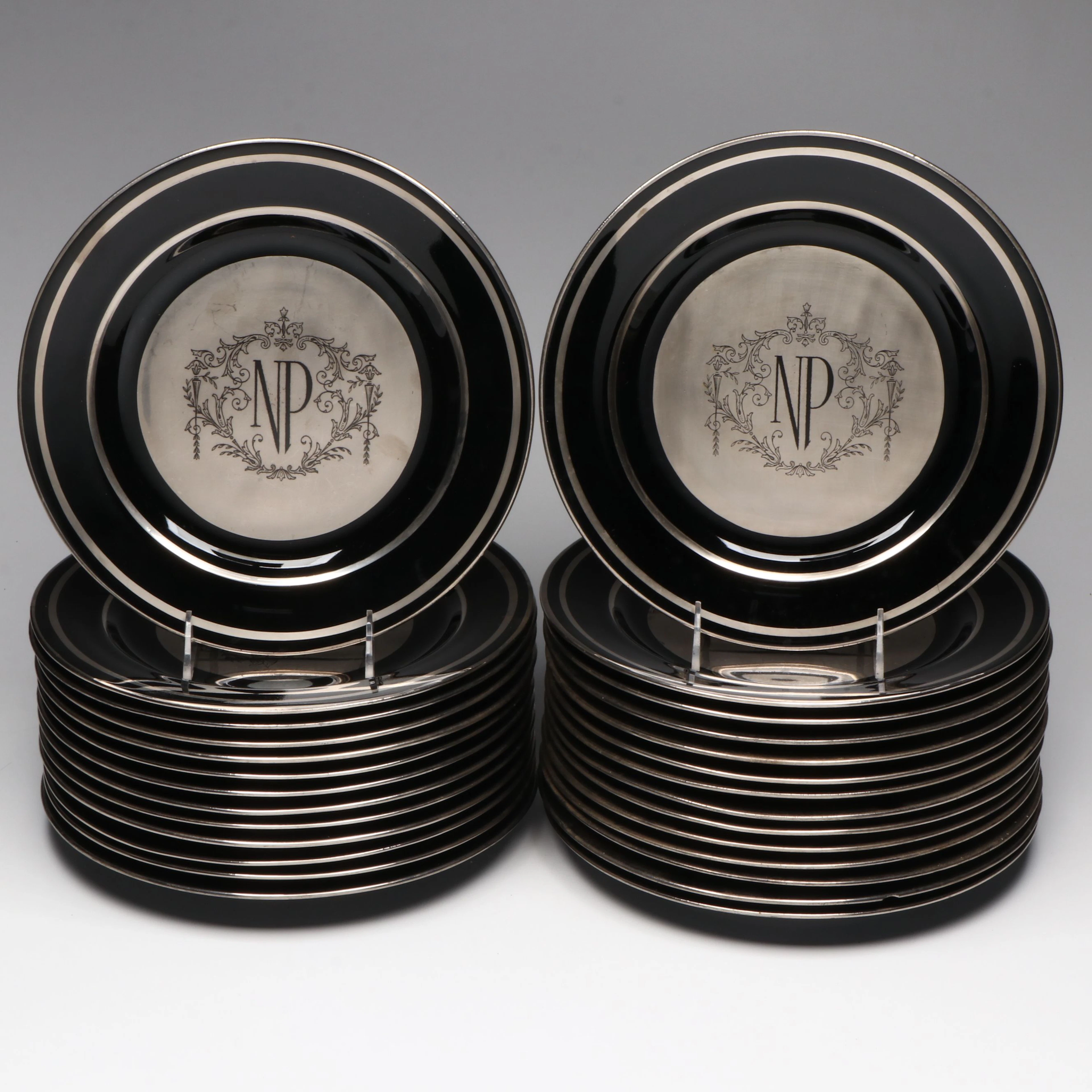 Netherland Plaza Lusterware Dinner Plates, Scammell China, Early to Mid-20th C.