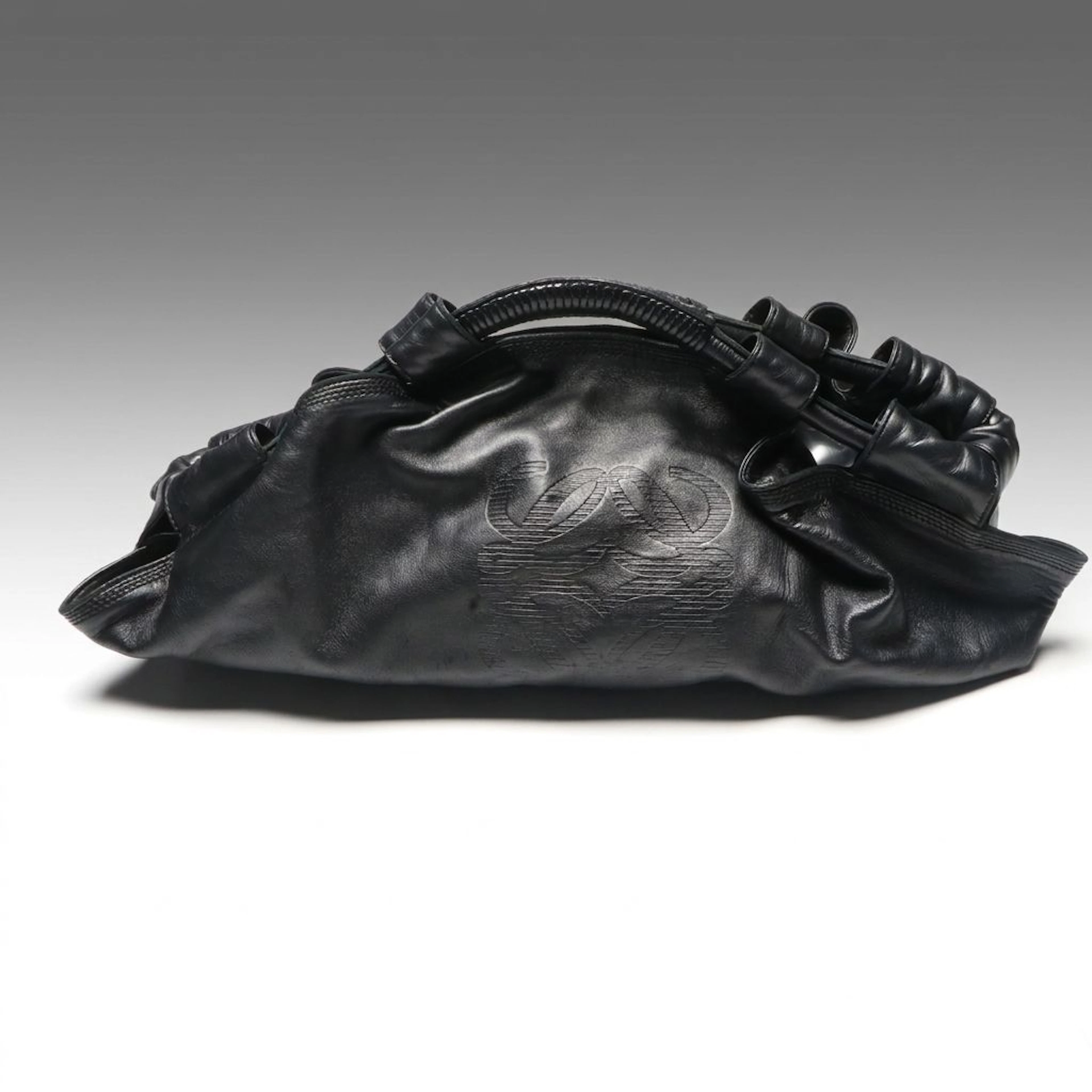 Loewe Black Anagram Embossed Nappa Aire Tote Bag