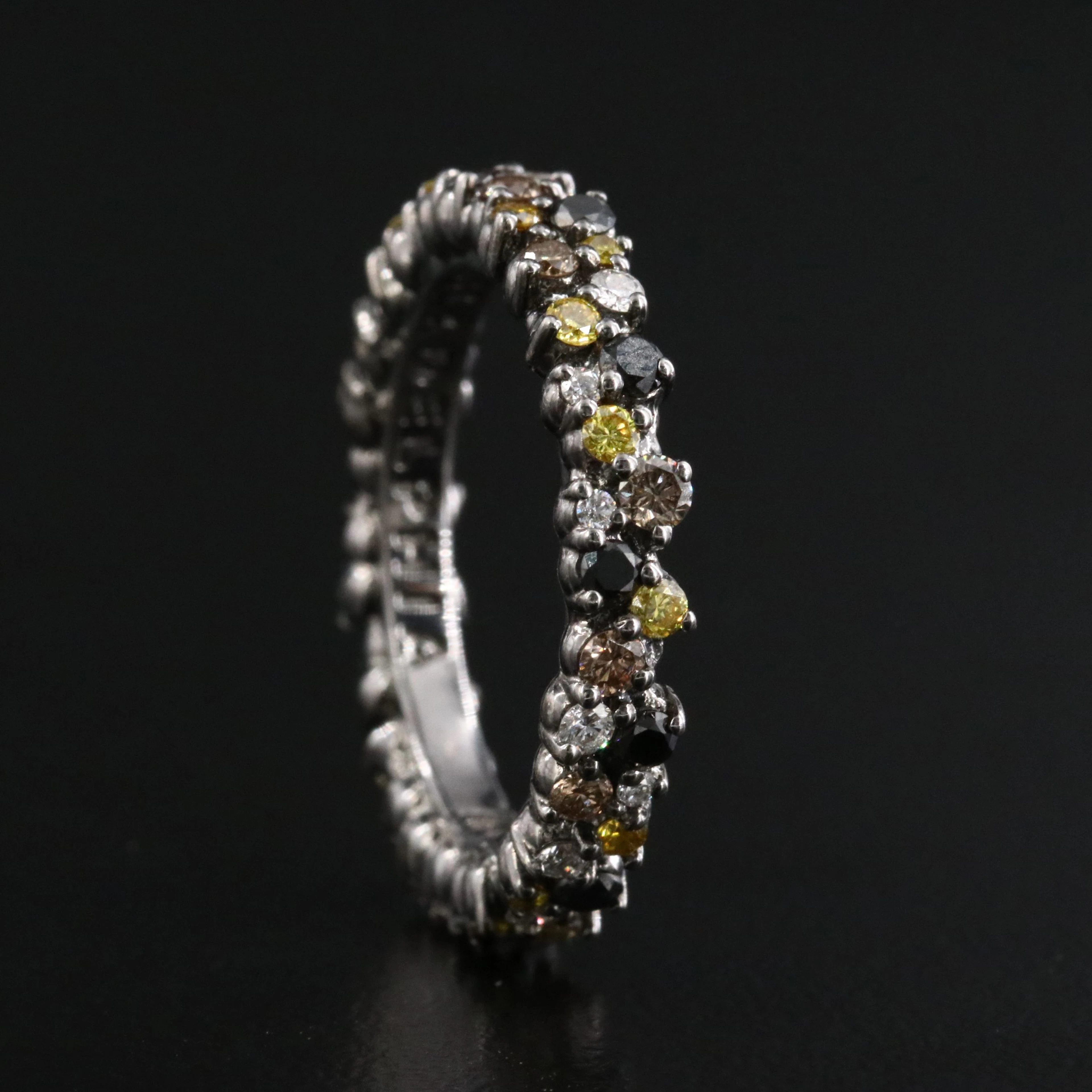 Paul Morelli 18K 1.43 CTW Diamond Including Fancy Confetti Eternity Band