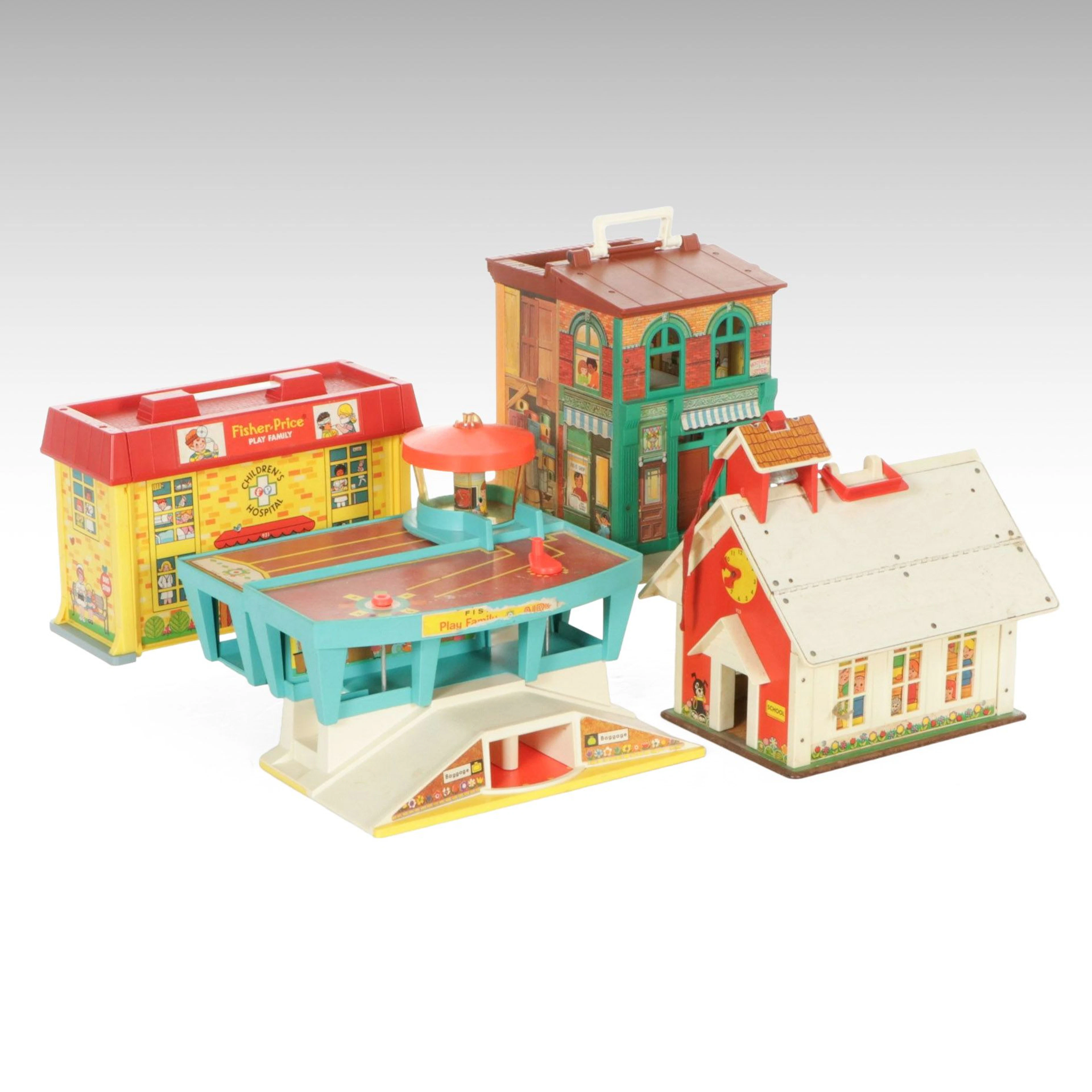 Fisher-Price Play Family Village "Sesame Street House" and More Playsets, 1970s