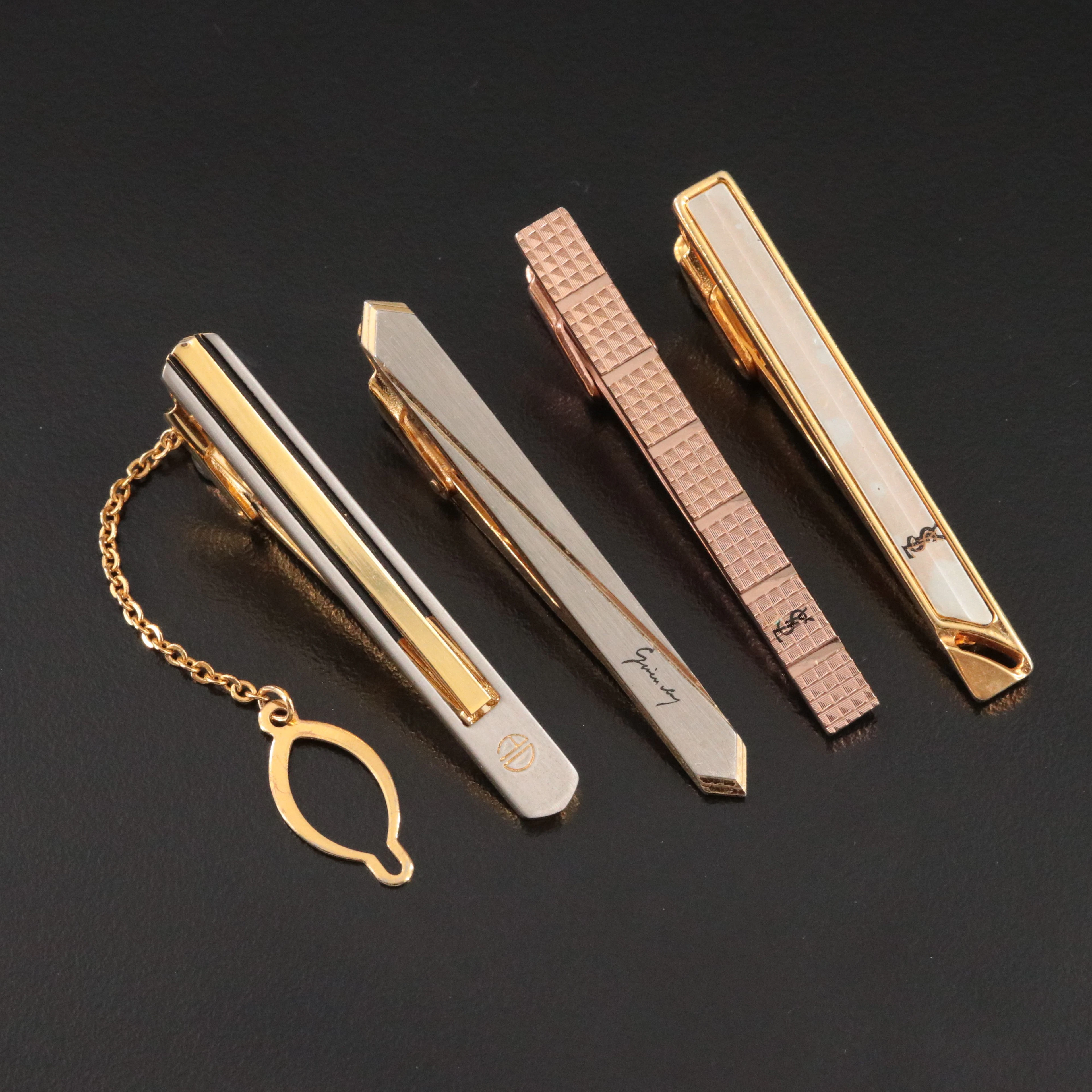 Tie Clips Including YSL and Givenchy