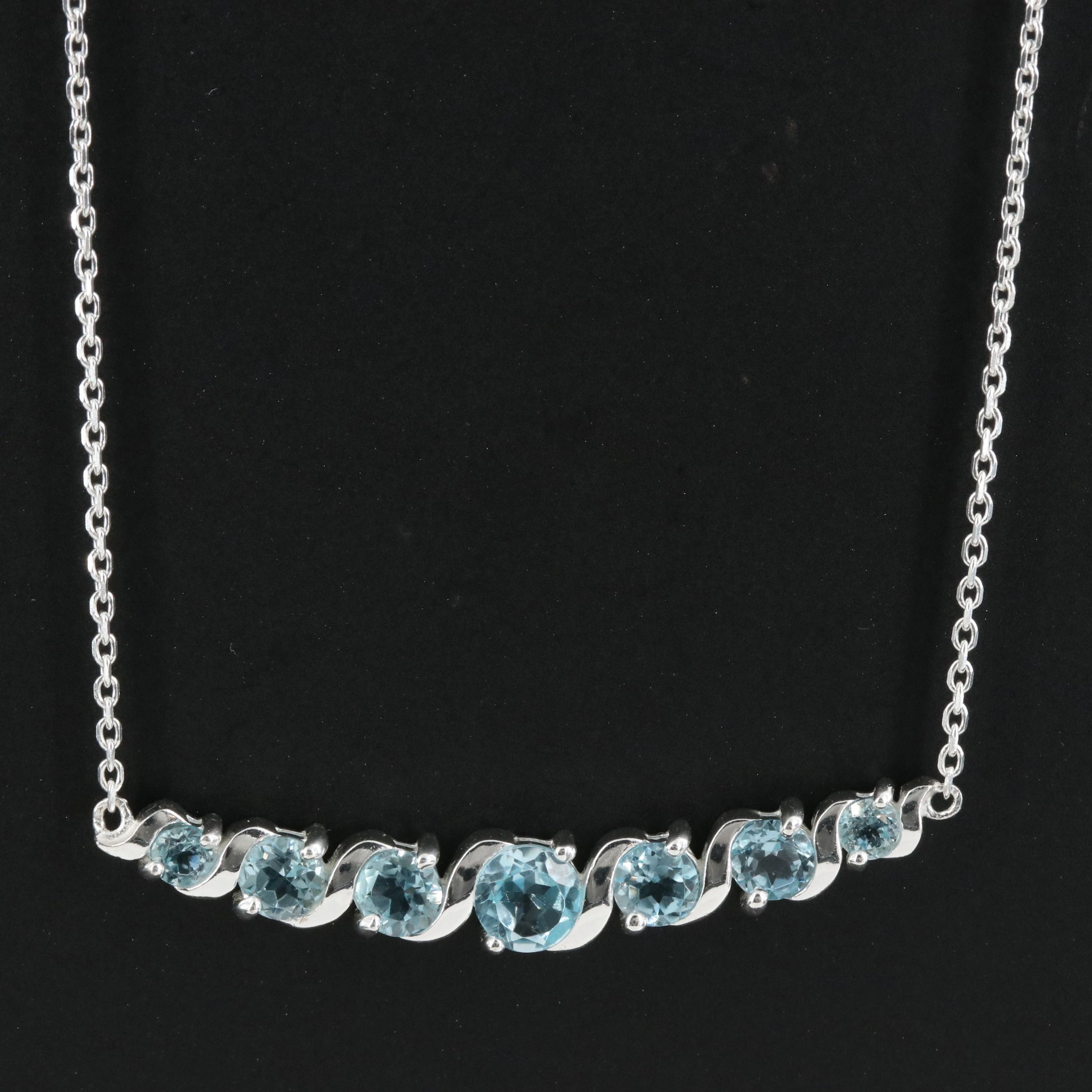 Sterling Blue Topaz Necklace