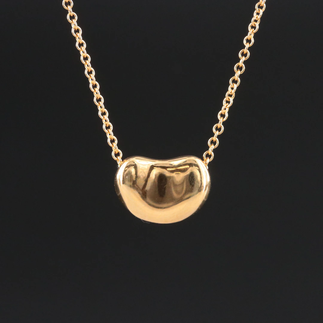 Elsa Peretti for Tiffany & Co. 18K Bean Design Necklace