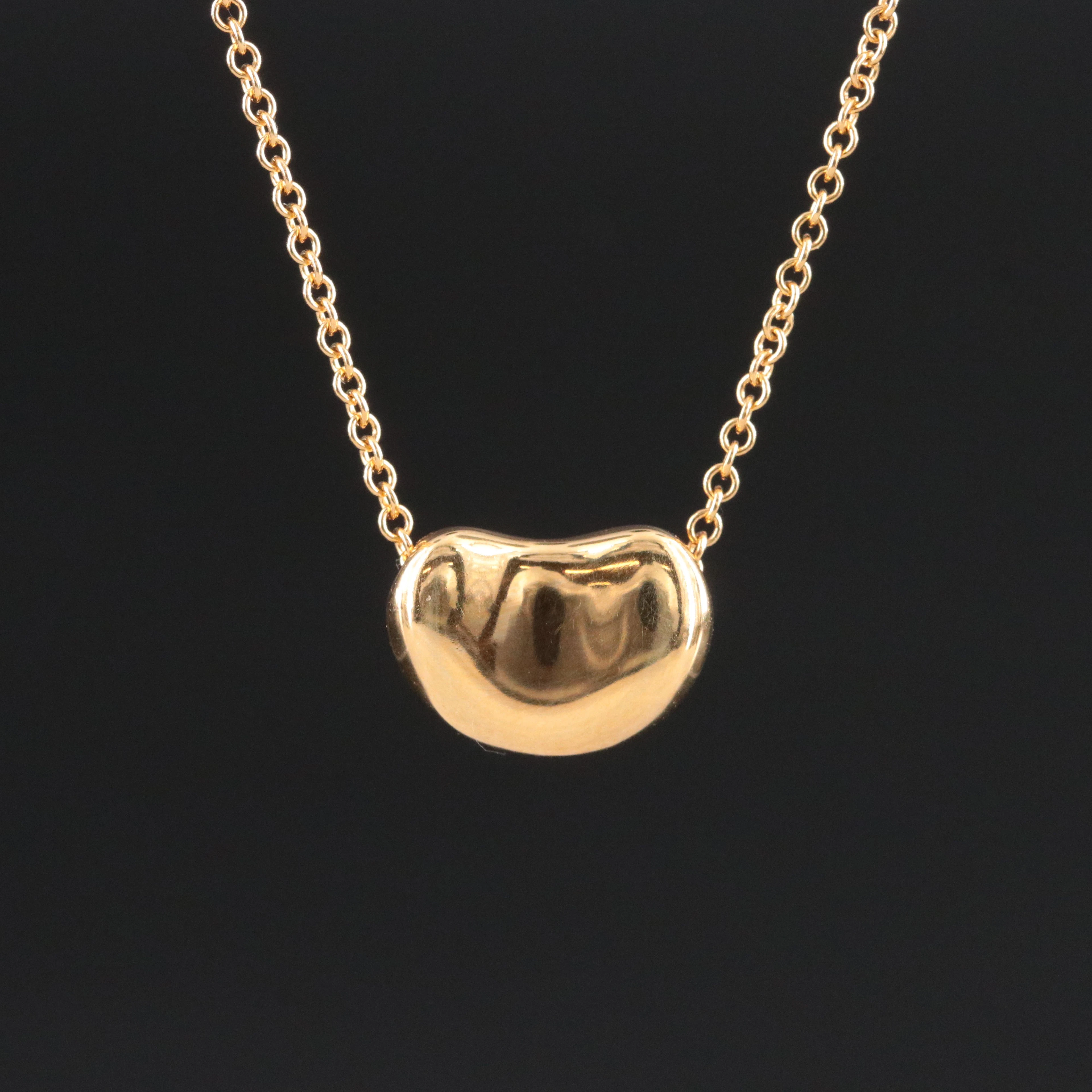 Elsa Peretti for Tiffany & Co. 18K Bean Design Necklace