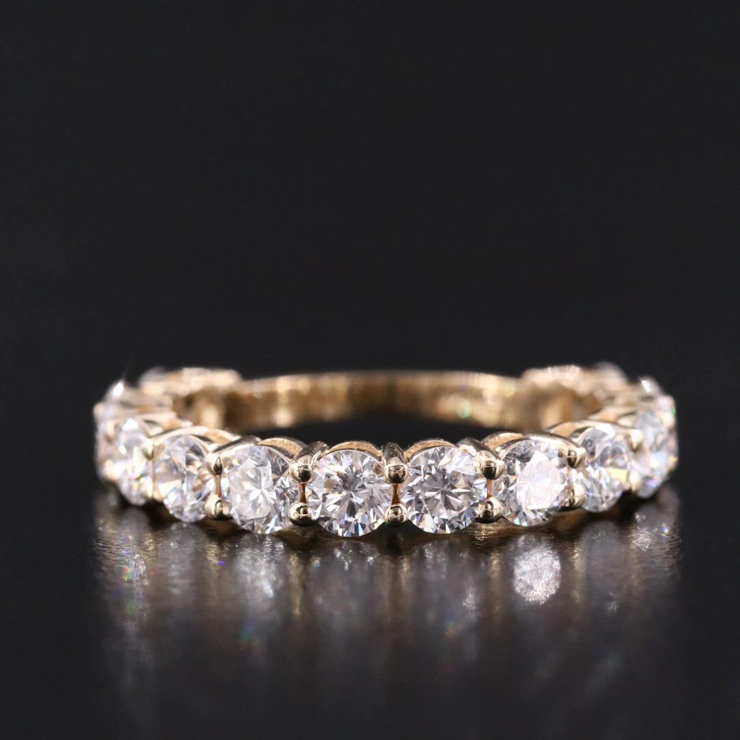 14K 2.30 CTW Lab Grown Diamond Band with IGI Jewelry Report