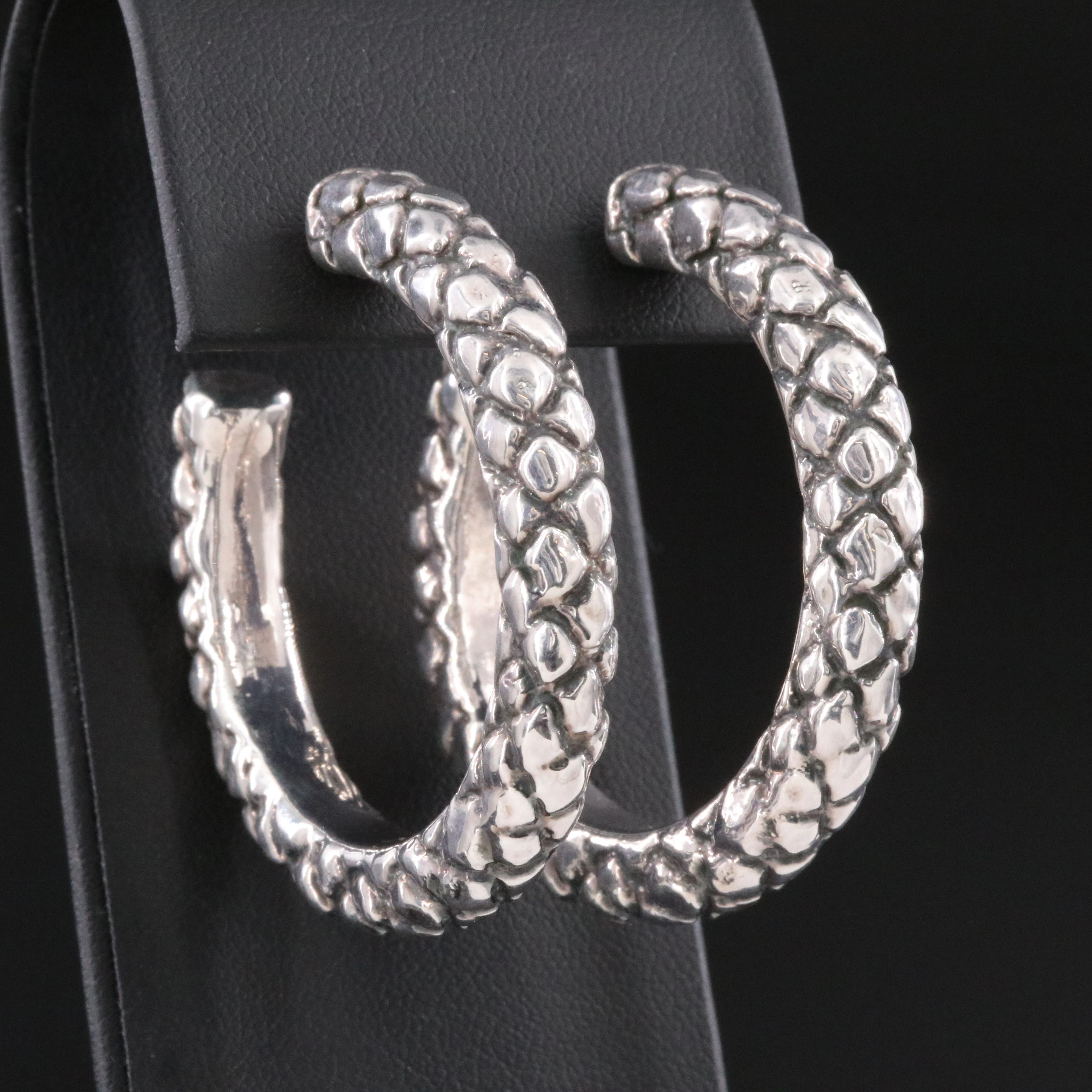 Simon Sebbag Designs Electroformed Quilted Hoop Earrings